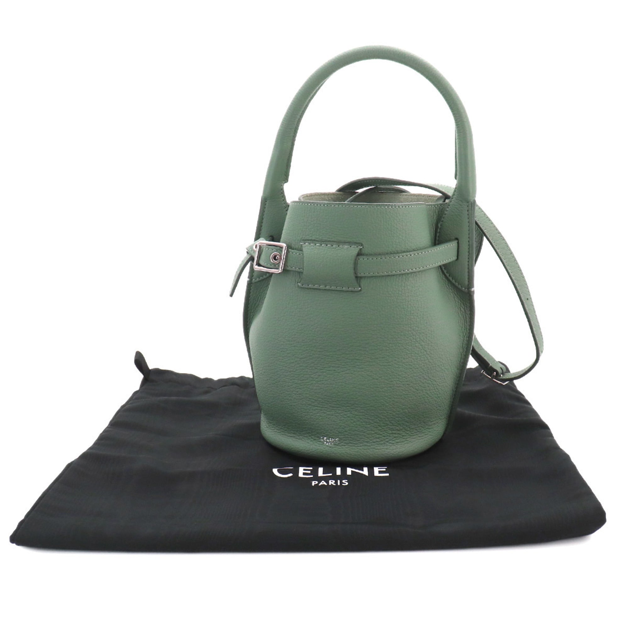 Celine Green Leather Handbag (Pre-Owned)