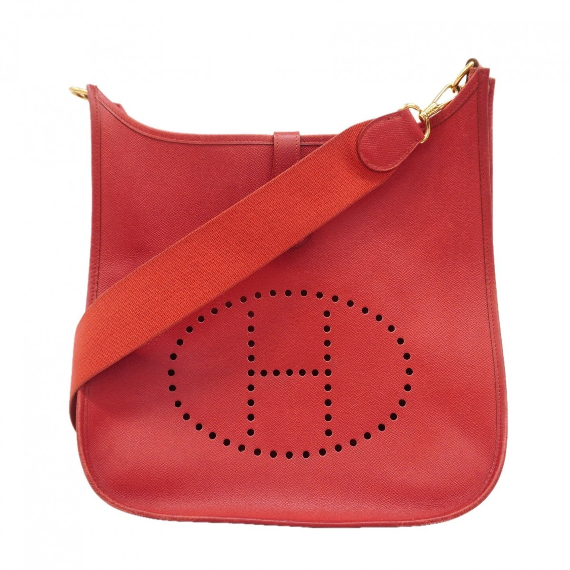 Hermes Rouge Casaque Ardennes Leather Shoulder Bag (Pre-Owned)