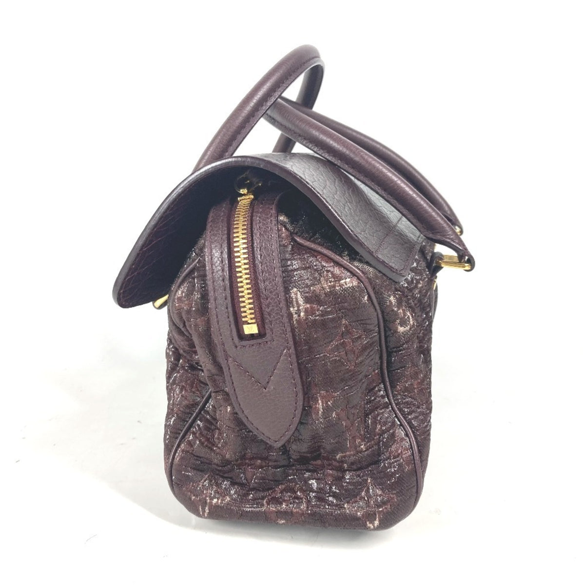 Louis Vuitton Purple Coated Canvas Leather Handbag Tote Bag (Pre-Owned)