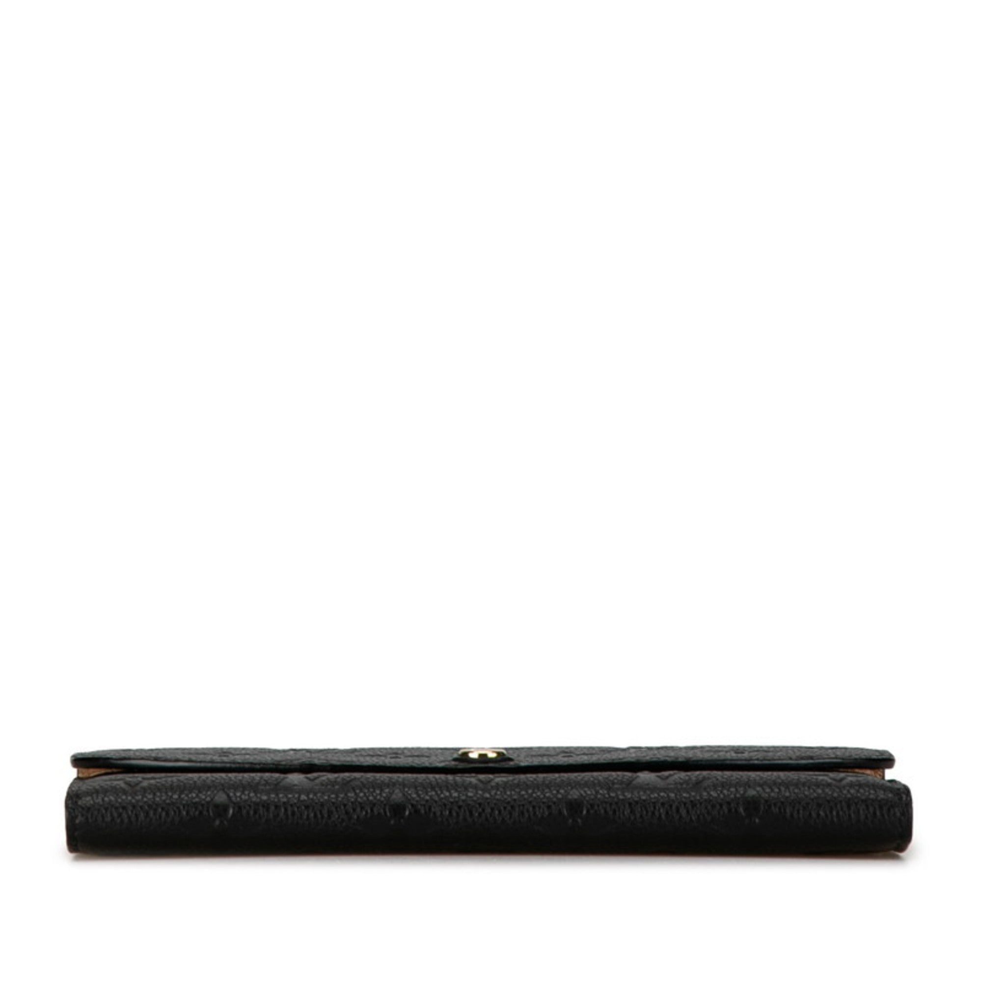 Louis Vuitton Monogram Empreinte Black Noir Leather Long Wallet (Bi-Fold) (Pre-Owned)