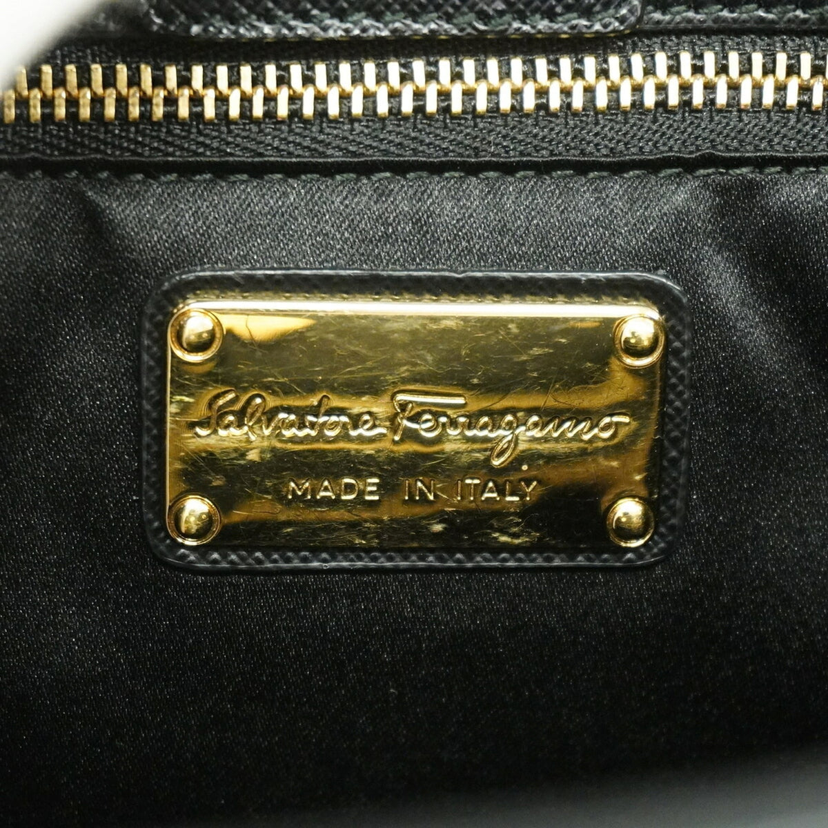 Salvatore Ferragamo Black Leather Tote Bag (Pre-Owned)