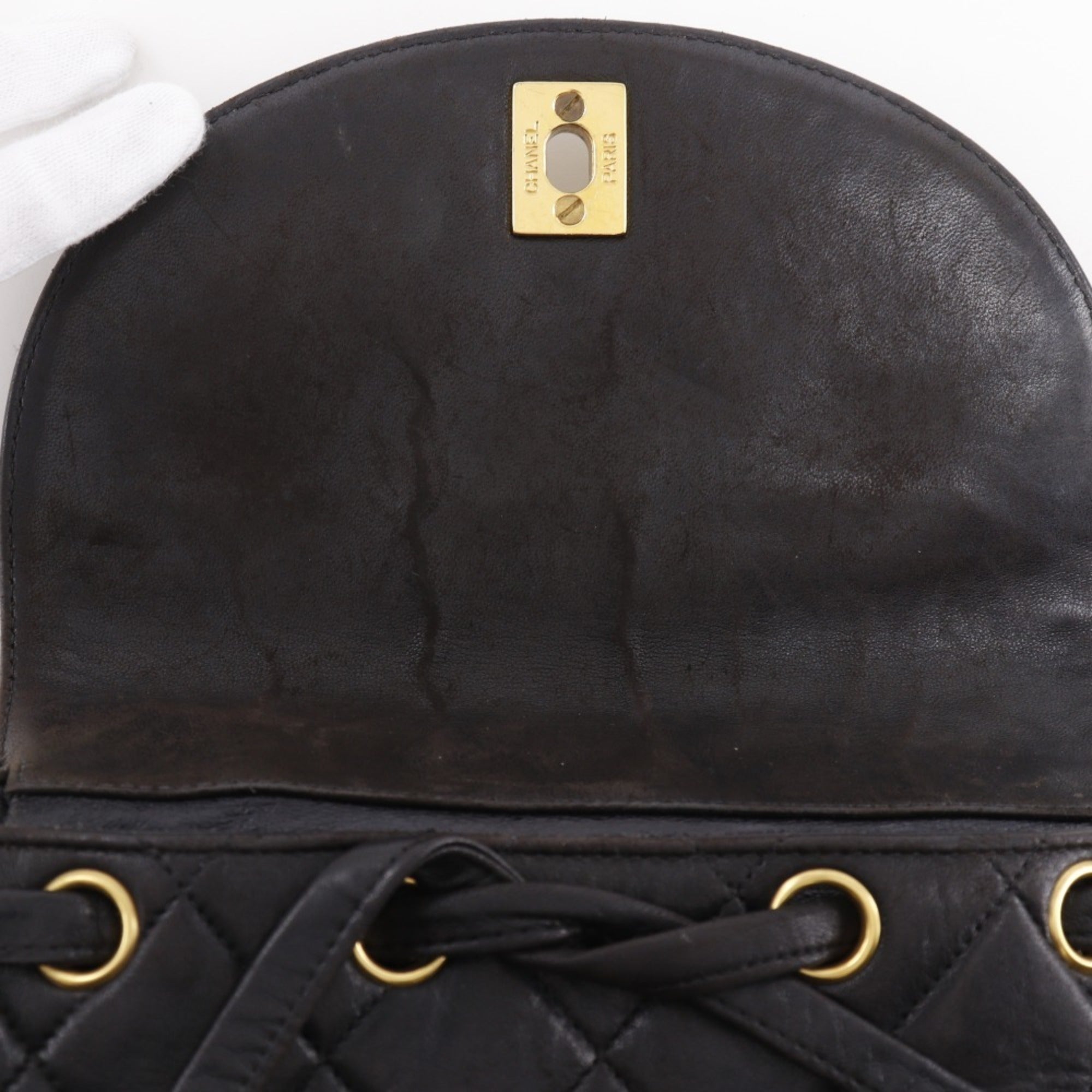 Chanel Black Leather Backpack (Pre-Owned)