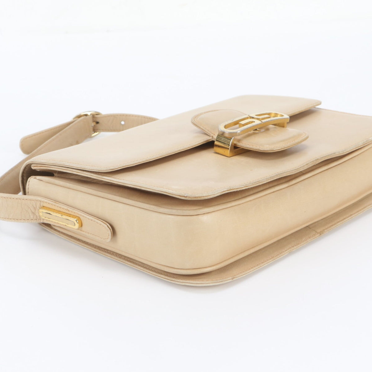 Gucci Beige Leather Handbag Shoulder Bag Tote Bag (Pre-Owned)