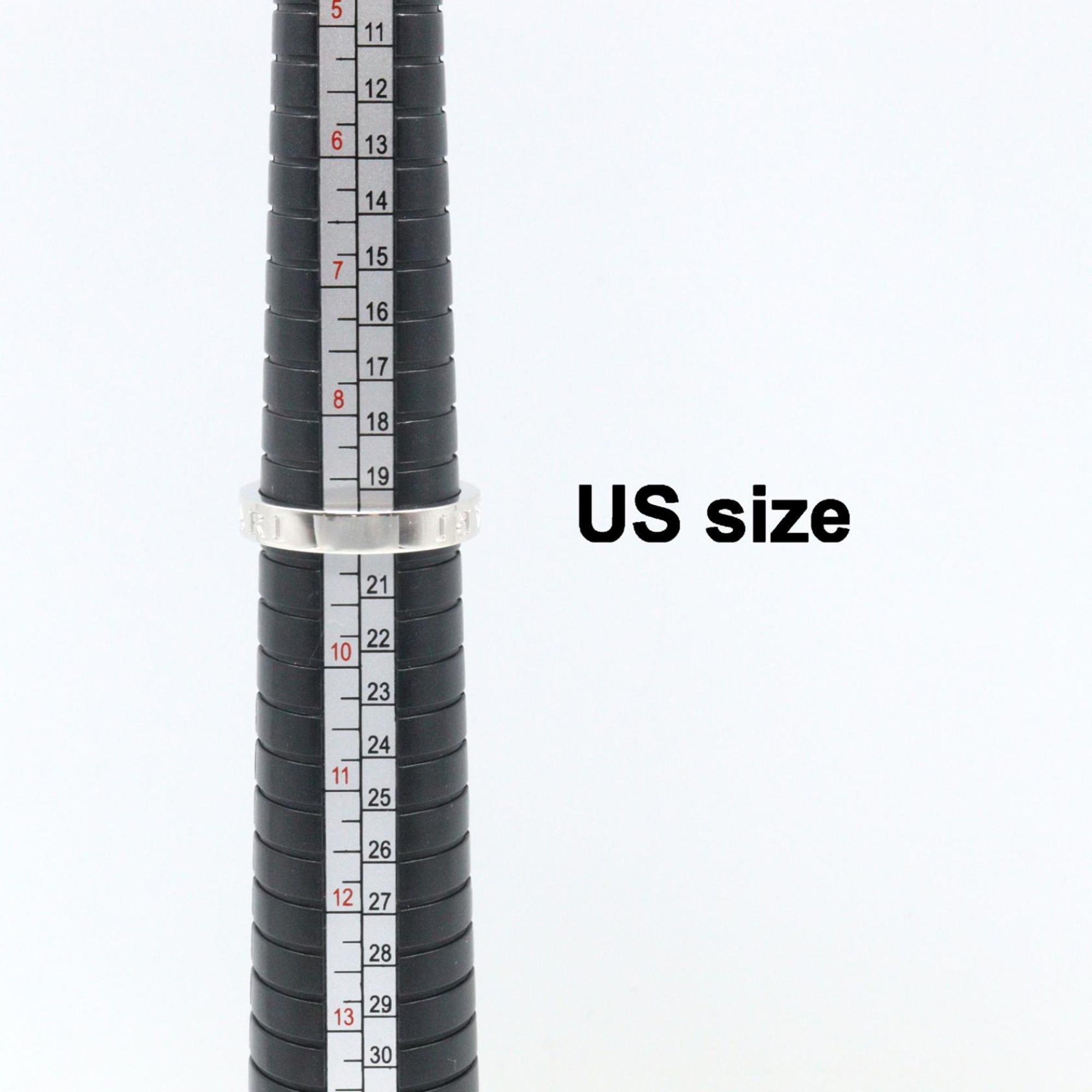 Bvlgari Silver Clear White Gold (18K) Band Ring (Pre-Owned)