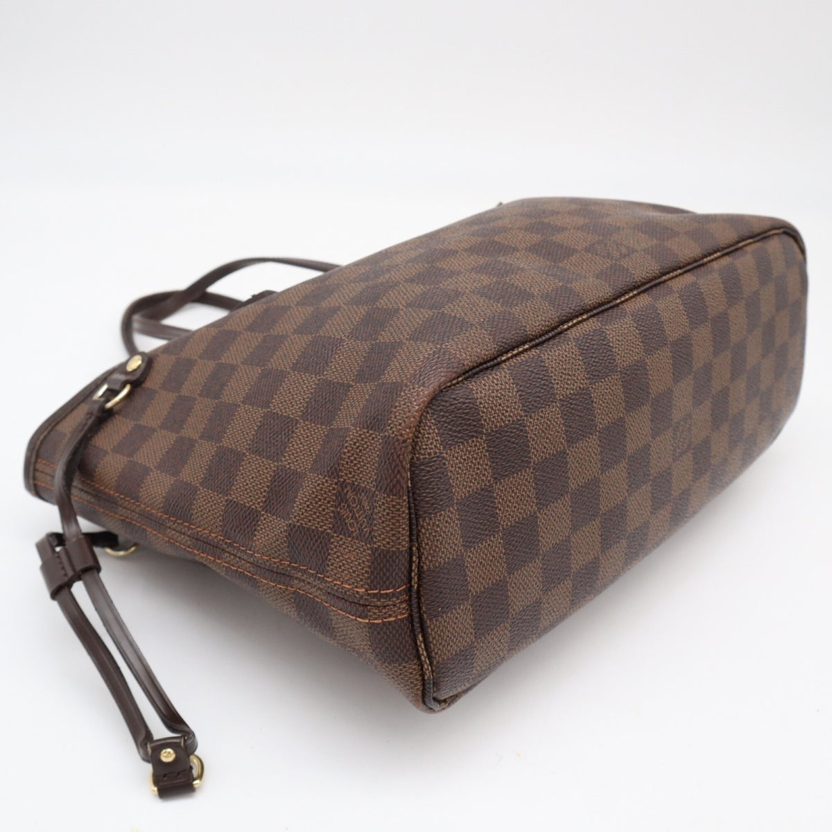 Louis Vuitton Beige Brown Coated Canvas Leather Handbag (Pre-Owned)