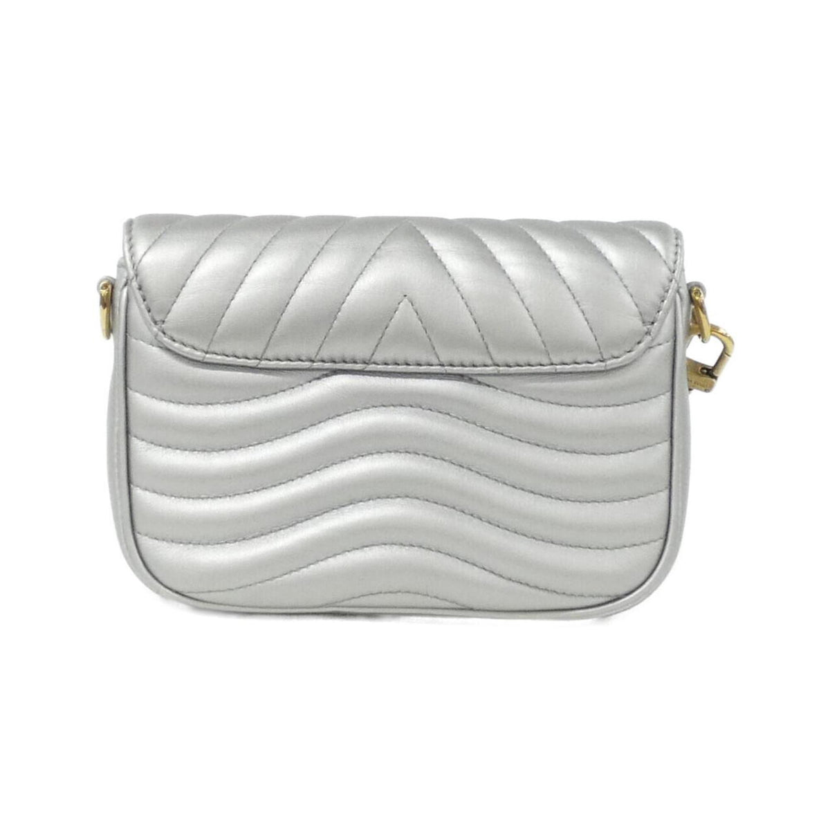 Louis Vuitton Silver Leather Pochette Pouch Shoulder Bag (Pre-Owned)