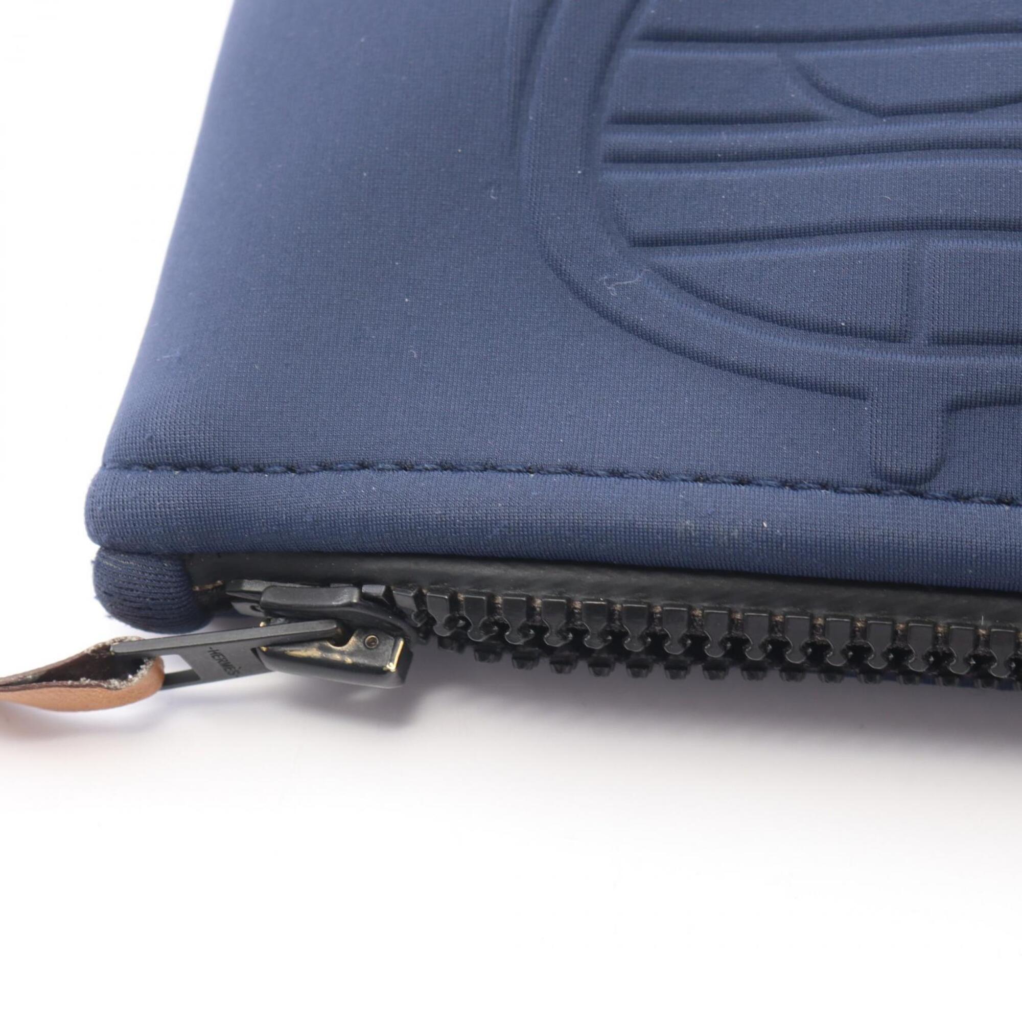 Hermes Navy Nylon Handbag Pouch (Pre-Owned)