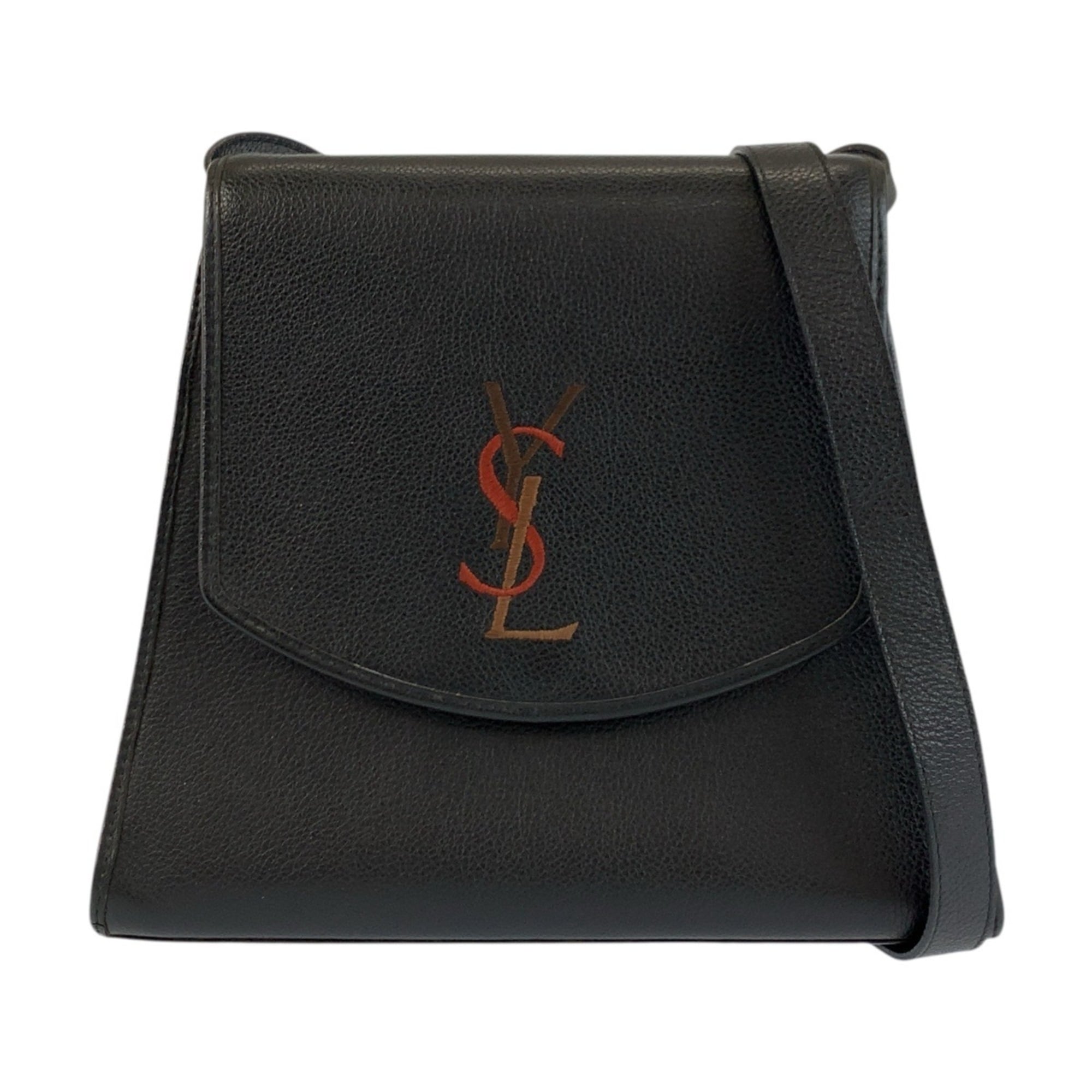 Yves Saint Laurent Black Leather Pochette Shoulder Bag (Pre-Owned)