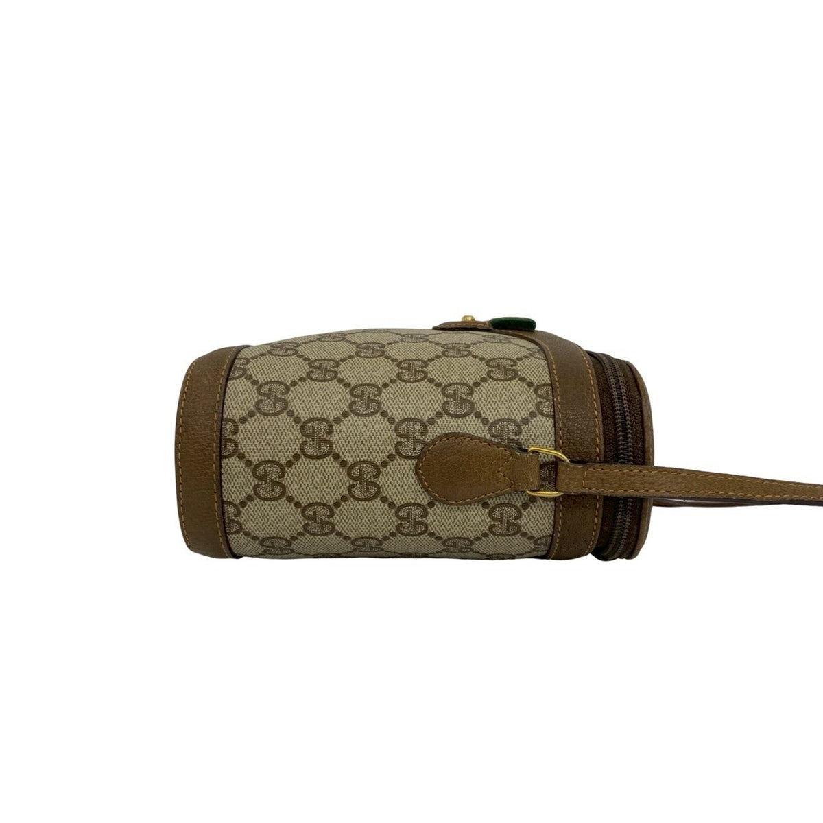 Gucci Brown Green Red Color Leather Pvc Pochette Shoulder Bag (Pre-Owned)
