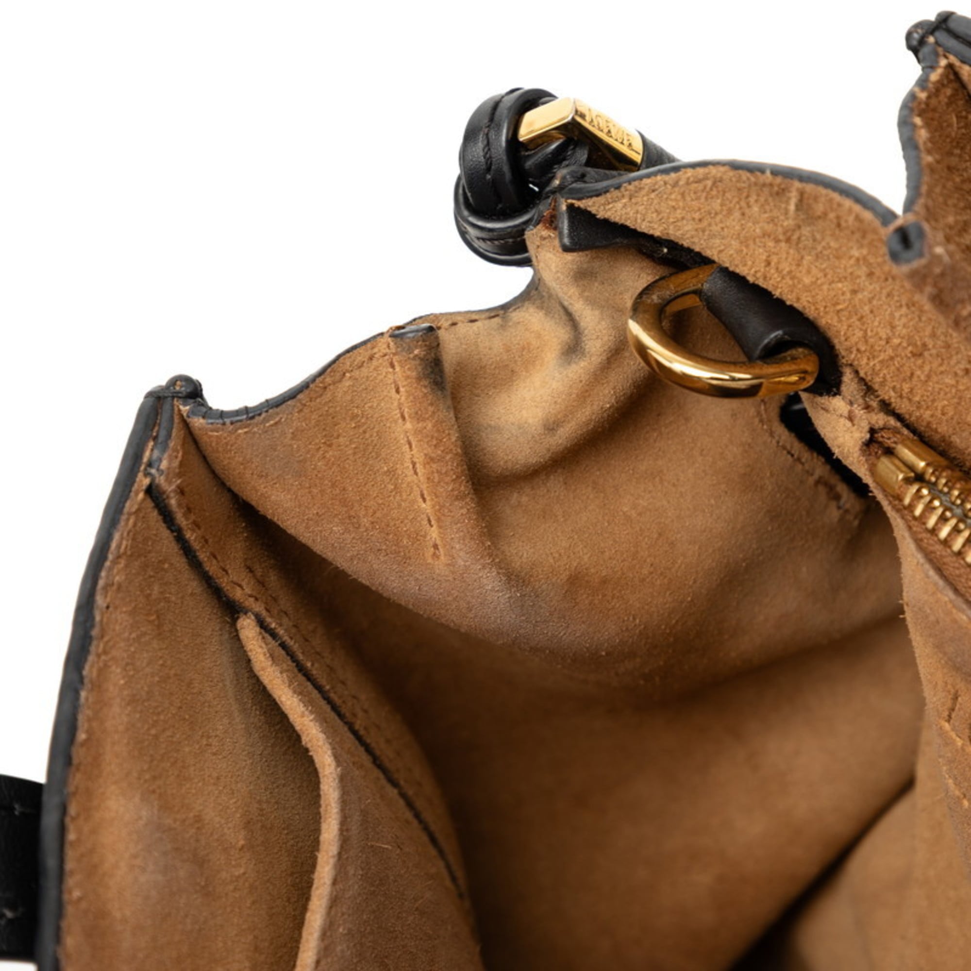 Loewe Black Leather Handbag Shoulder Bag (Pre-Owned)