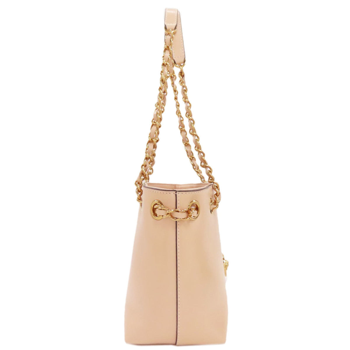 Versace Pink Leather Shoulder Bag (Pre-Owned)