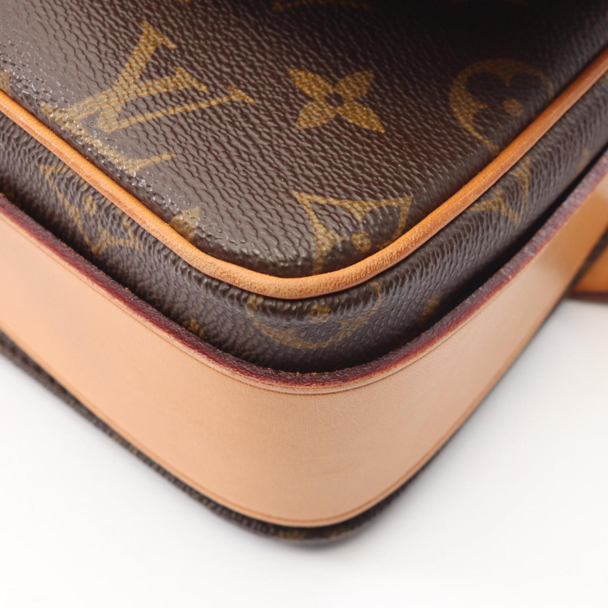 Louis Vuitton Brown Monogram Coated Canvas Leather Shoulder Bag (Pre-Owned)