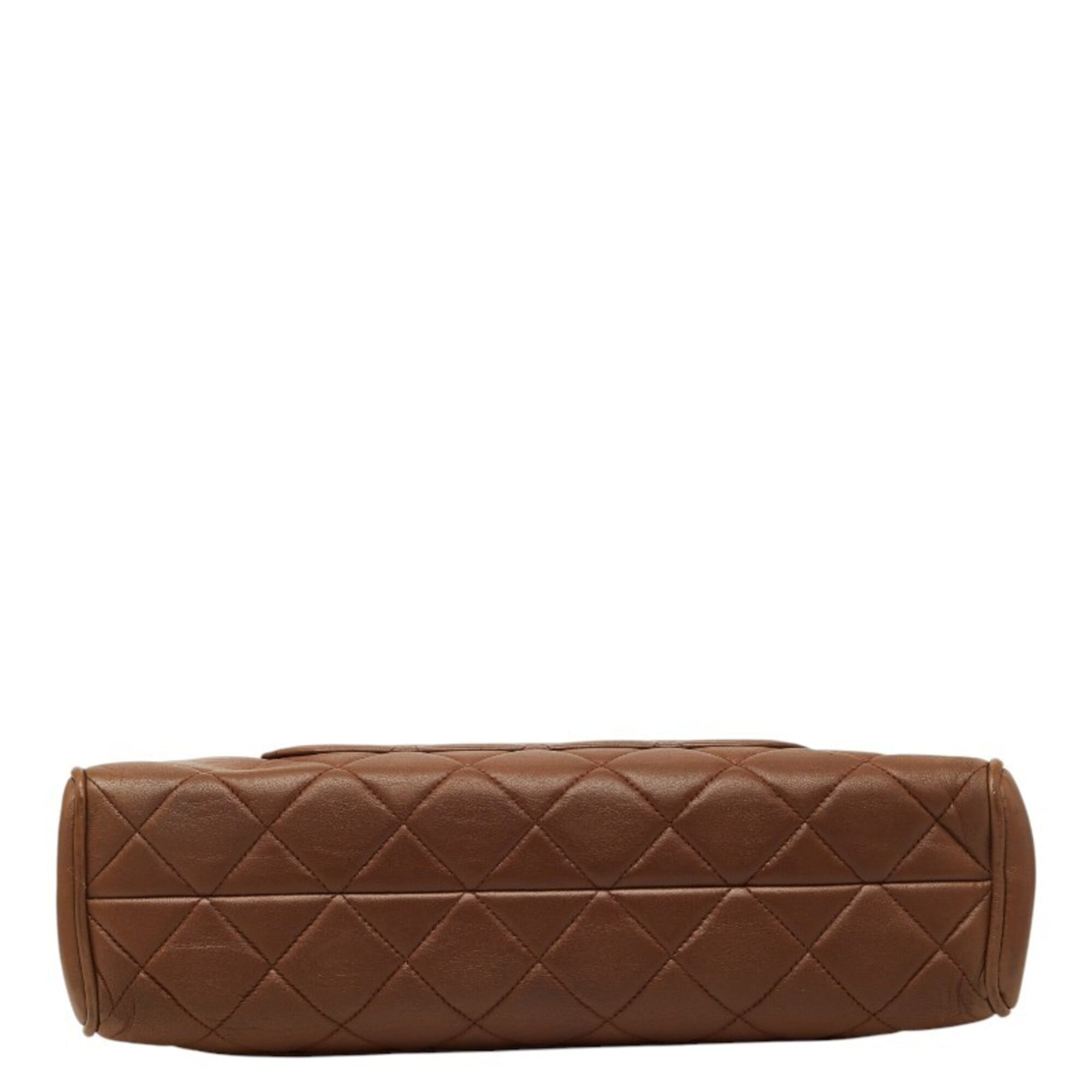 Chanel Matelasse Brown Leather Handbag (Pre-Owned)