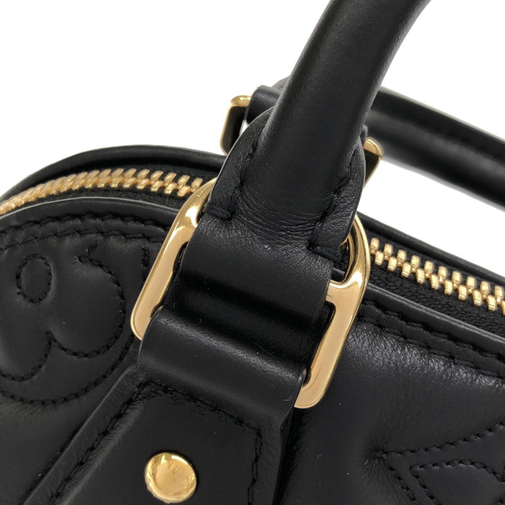 Louis Vuitton Black Leather Handbag (Pre-Owned)