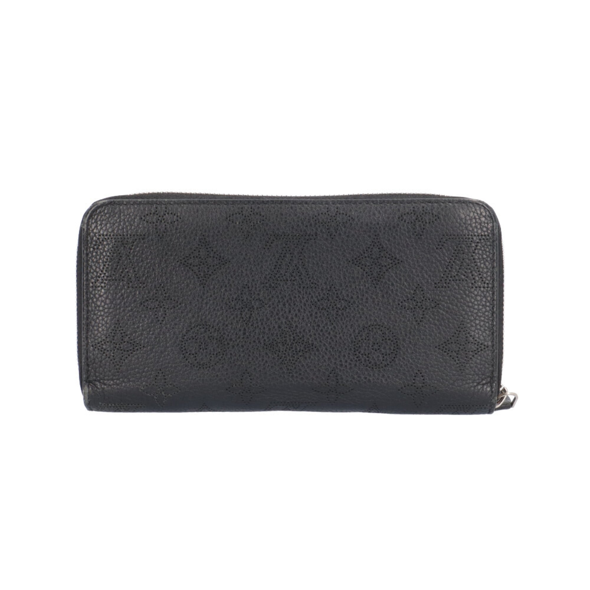 Louis Vuitton Black Mahina Leather Long Wallet (Bi-Fold) (Pre-Owned)