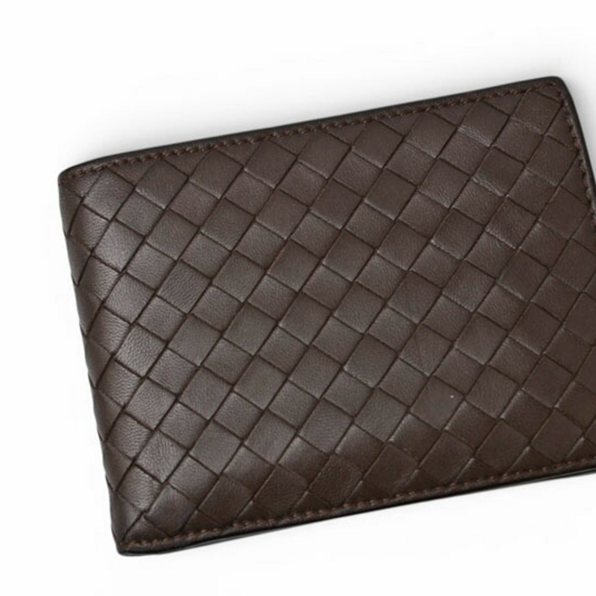 Bottega Veneta Intrecciato Dark Brown Wallet (Bi-Fold) (Pre-Owned)