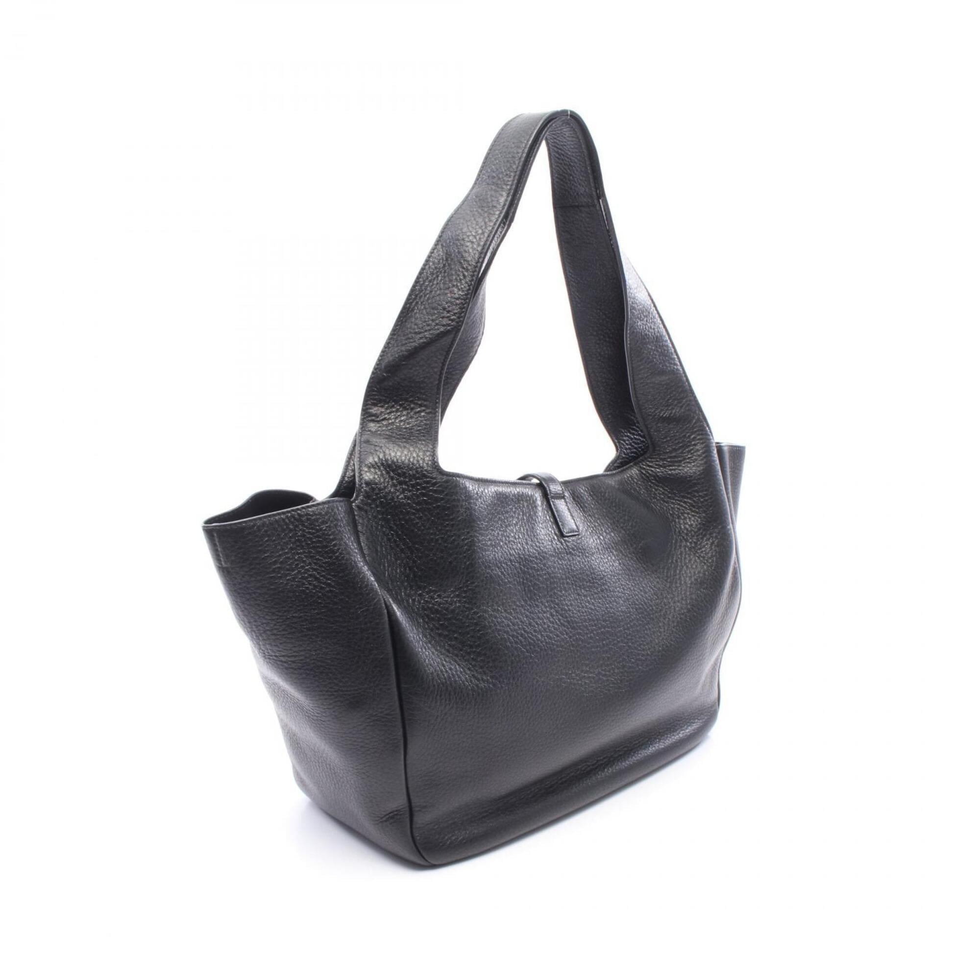 Saint Laurent Black Leather Handbag Tote Bag (Pre-Owned)