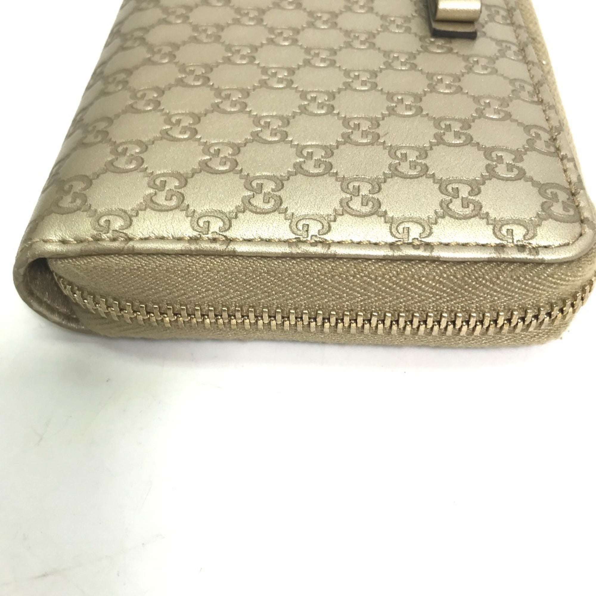 Gucci Gold Leather Long Wallet (Bi-Fold) (Pre-Owned)