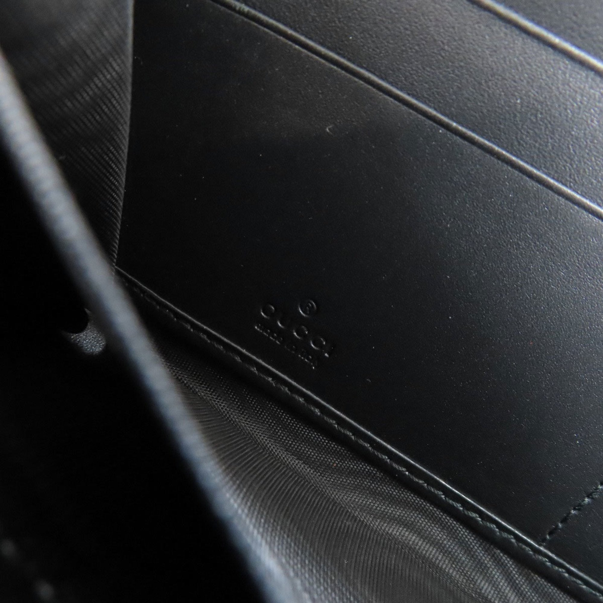 Gucci Black Pvc Long Wallet (Bi-Fold) (Pre-Owned)