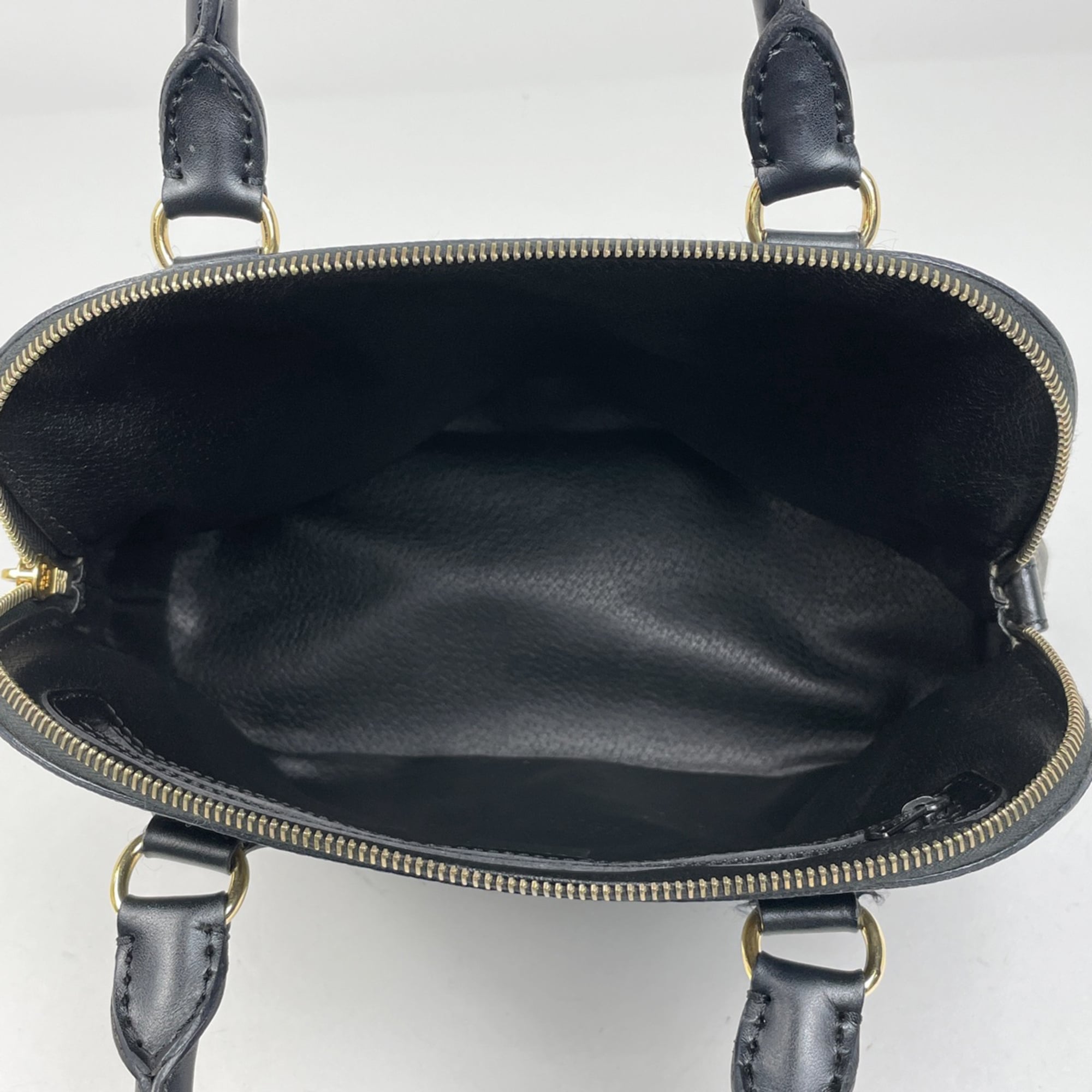Celine Macadam Black Coated Canvas Leather Handbag (Pre-Owned)