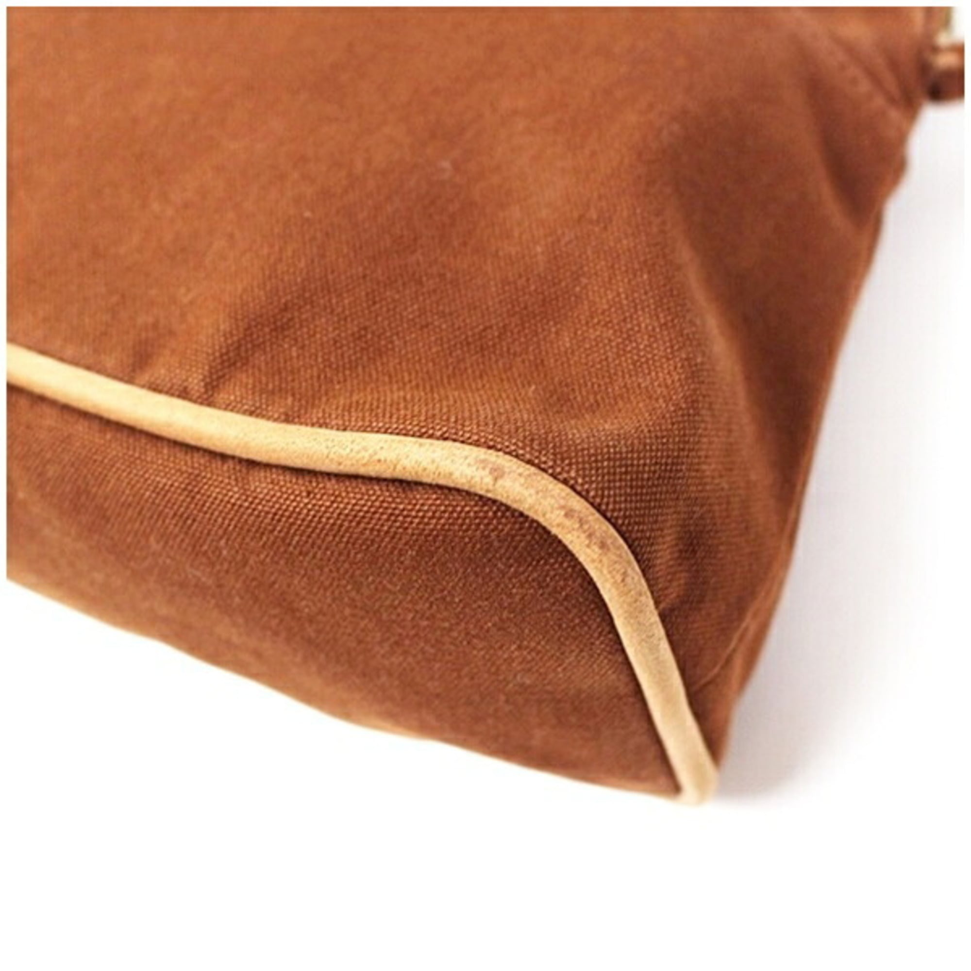 Hermes Brown Canvas Pouch (Pre-Owned)