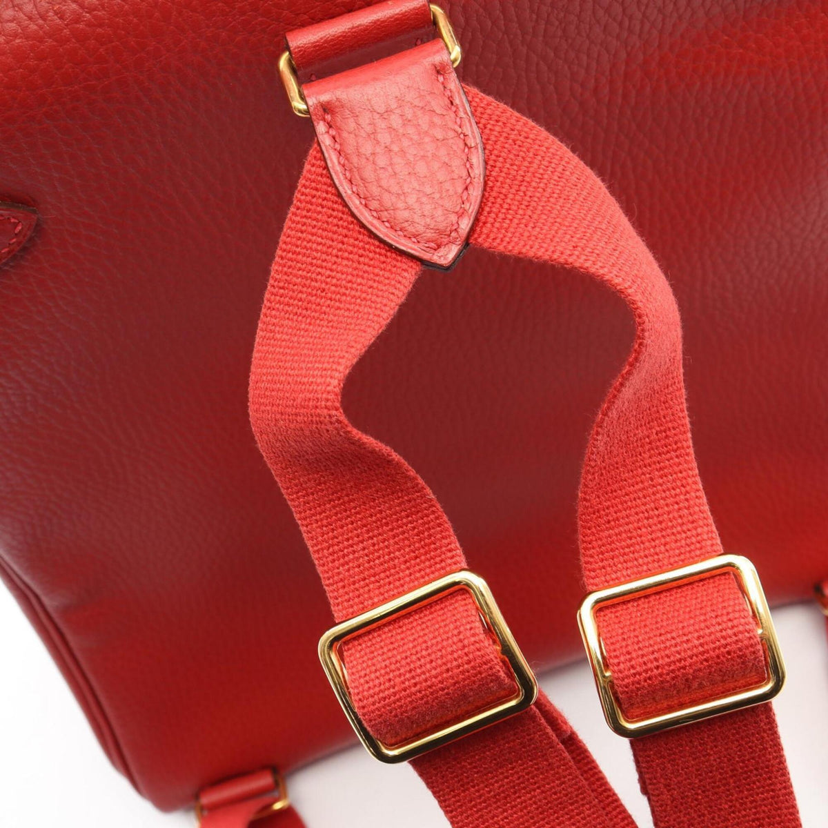 Hermes Red Color Ardennes Leather Backpack (Pre-Owned)