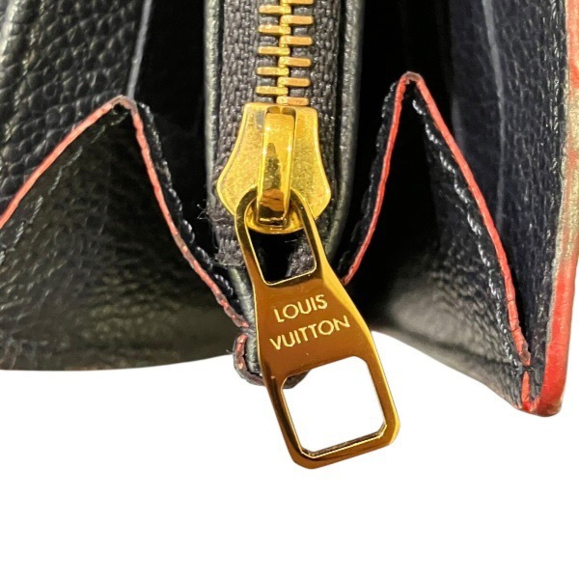 Louis Vuitton Monogram Empreinte Marine Rouge Rouge Monogram Empreinte Leather Long Wallet (Bi-Fold) (Pre-Owned)