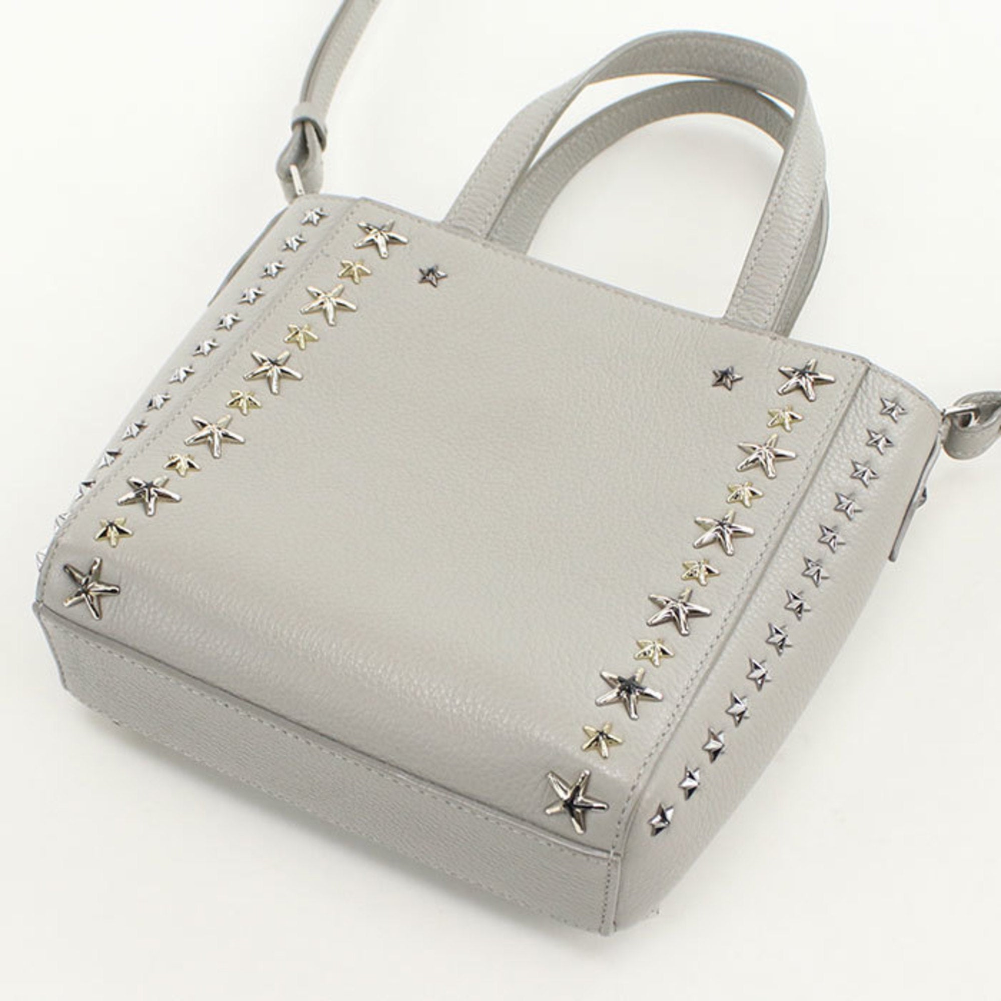 Jimmy Choo Gray Leather Handbag (Pre-Owned)