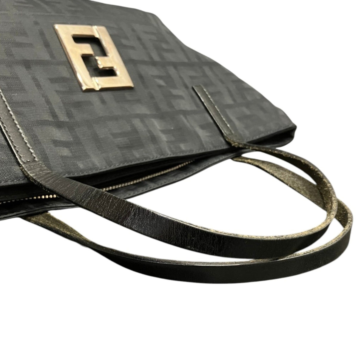 Fendi Black Nylon Leather Handbag (Pre-Owned)