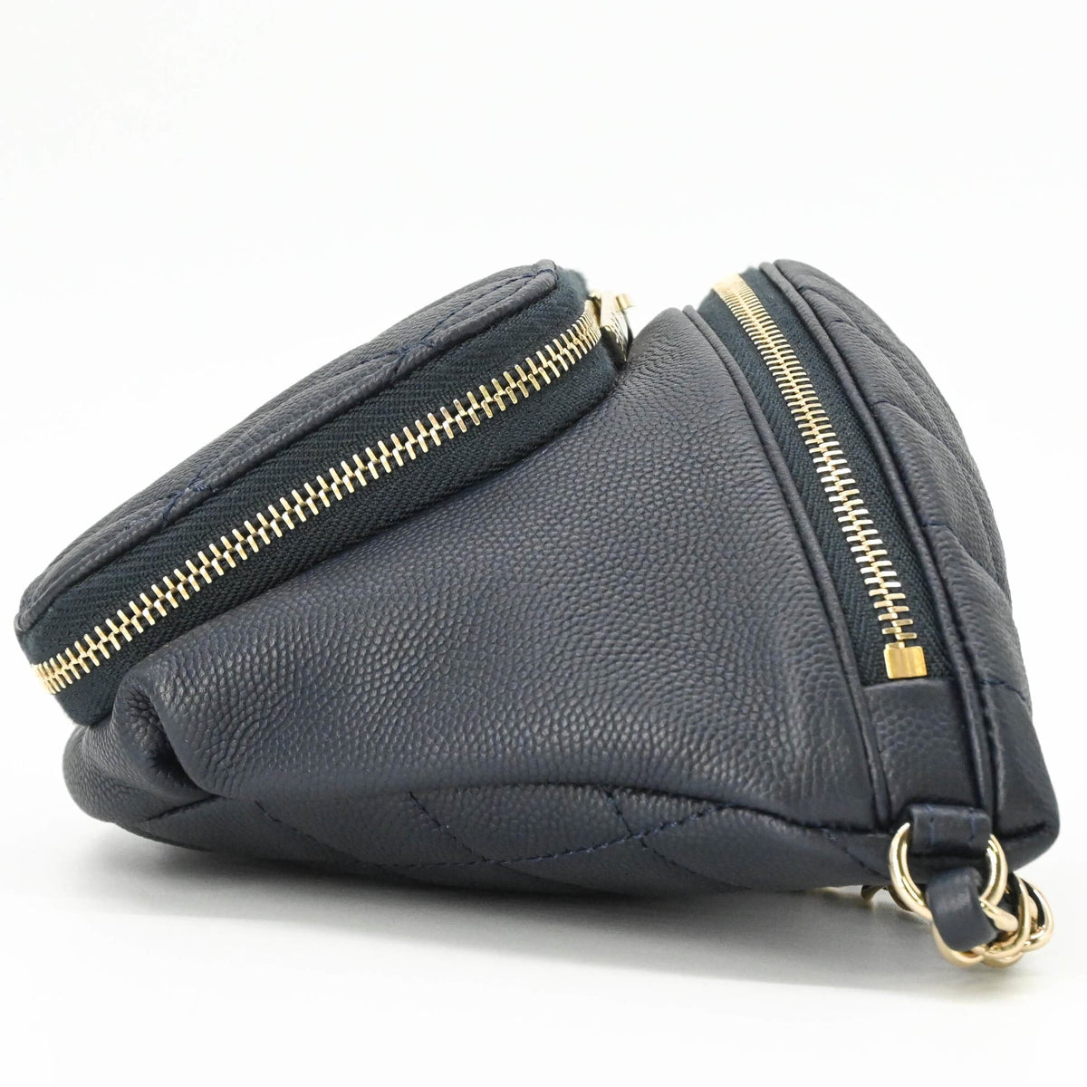 Chanel Navy Grained Calfskin Sling Bag (Pre-Owned)