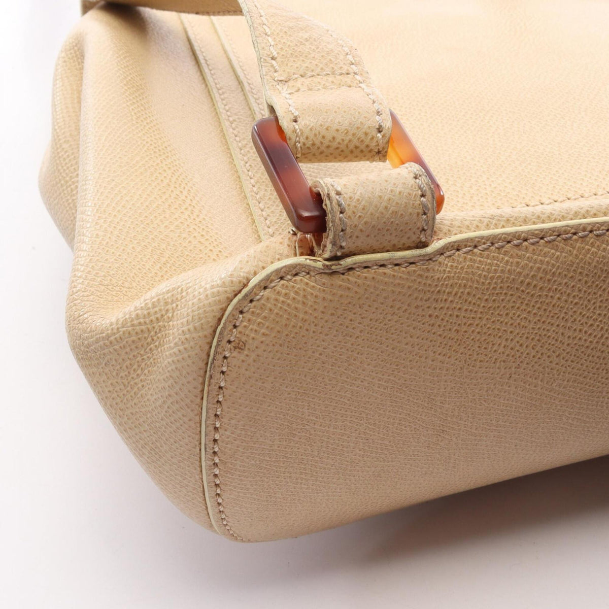 Chanel Beige Grained Calfskin Backpack Handbag (Pre-Owned)