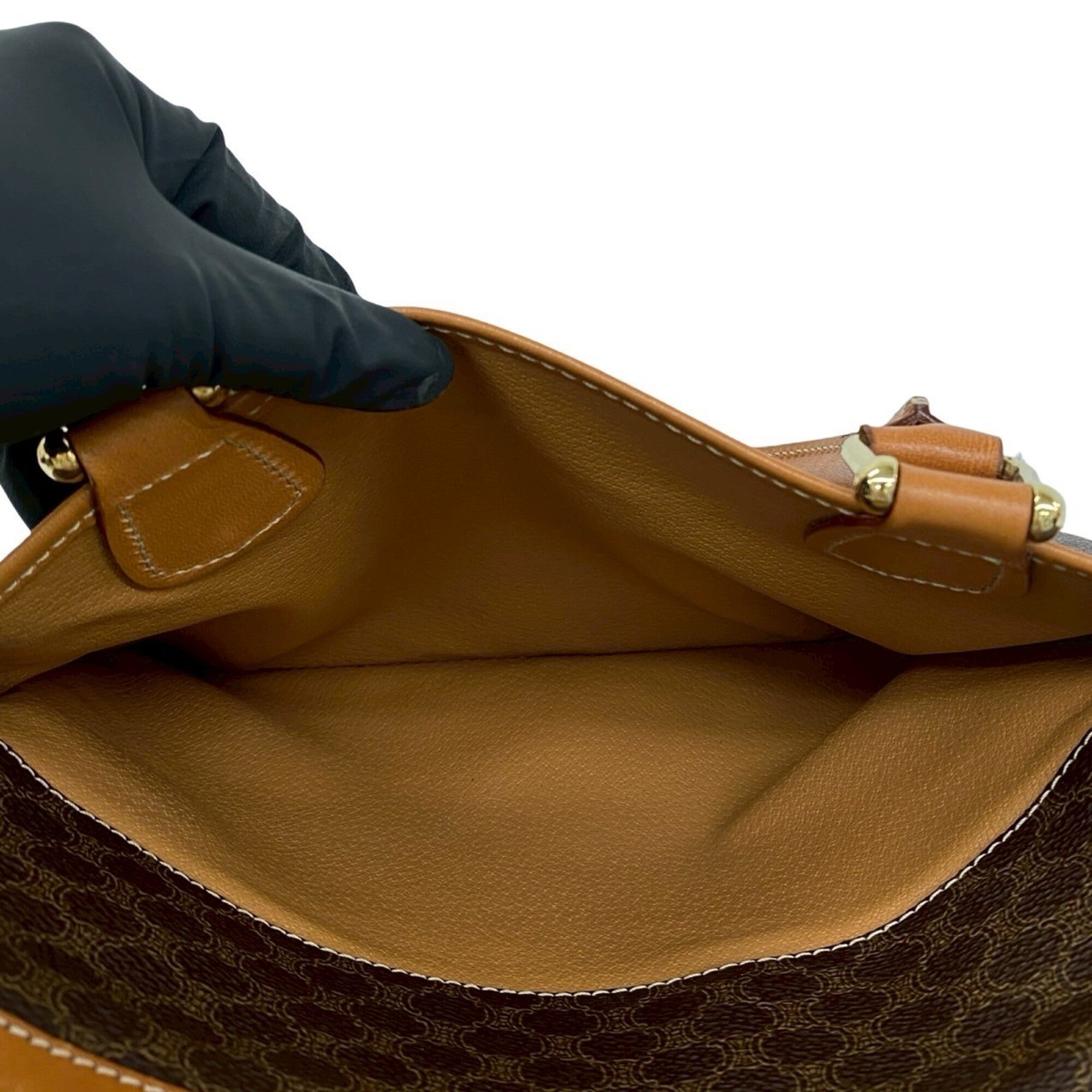 Celine Brown Pvc Leather Boston Bag Handbag (Pre-Owned)