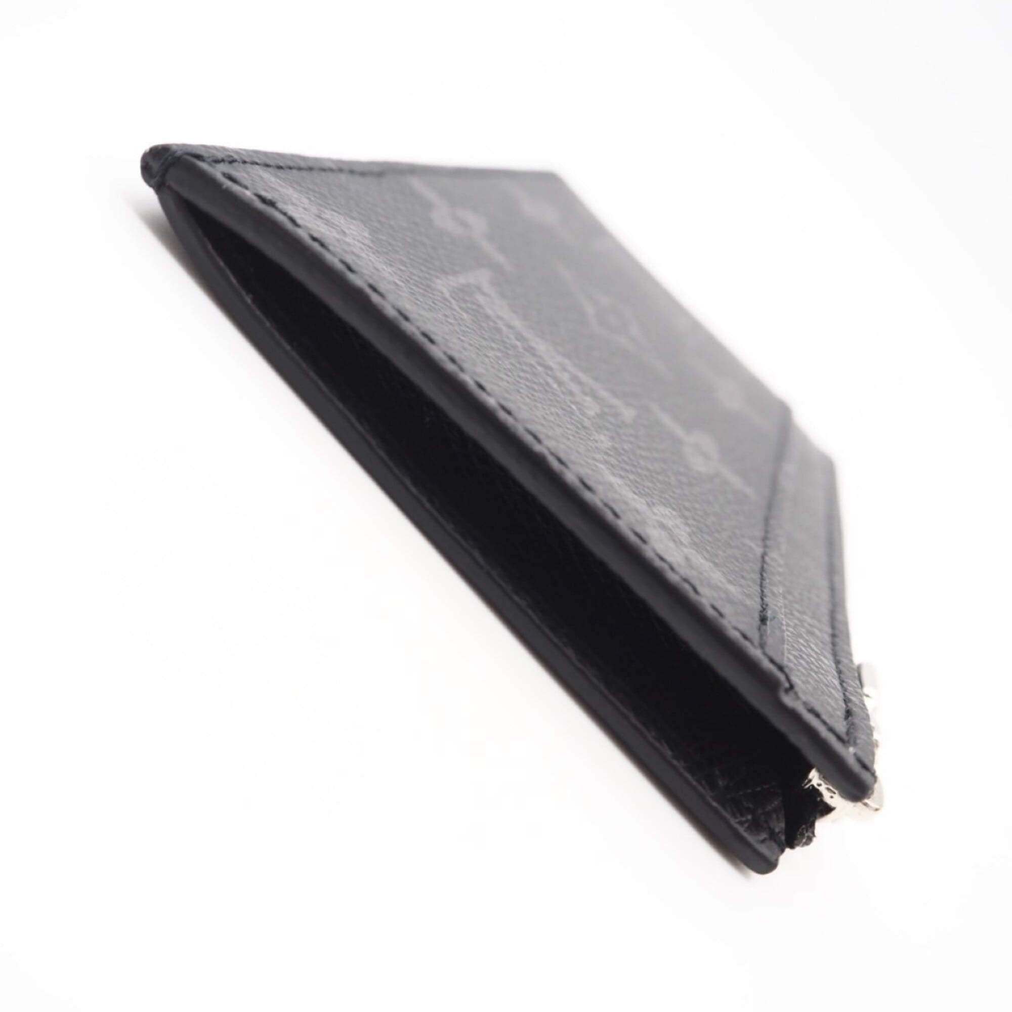 Louis Vuitton Black Gray Monogram Eclipse Monogram Eclipse Coin Purse/Coin Case (Pre-Owned)