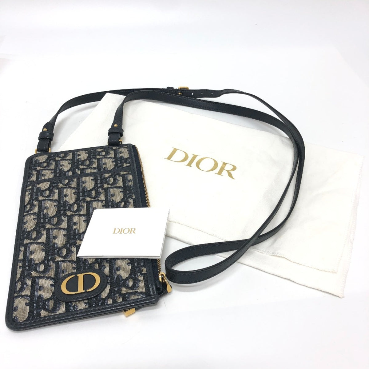 Christian Dior Navy Cloth Shoulder Bag (Pre-Owned)