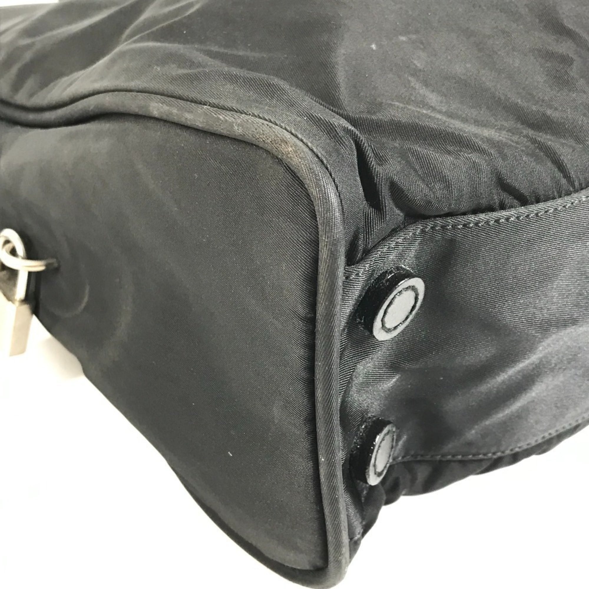 Prada Black Nylon Briefcase Handbag Tote Bag (Pre-Owned)
