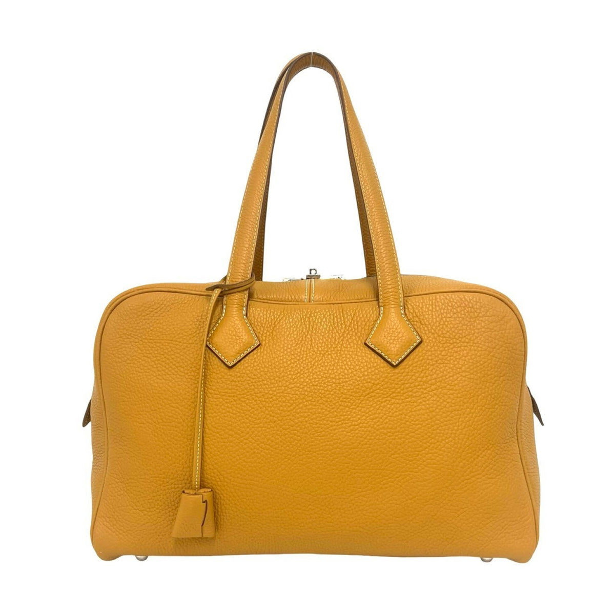 Hermes Brown Taurillon Clemence Leather Boston Bag Handbag (Pre-Owned)