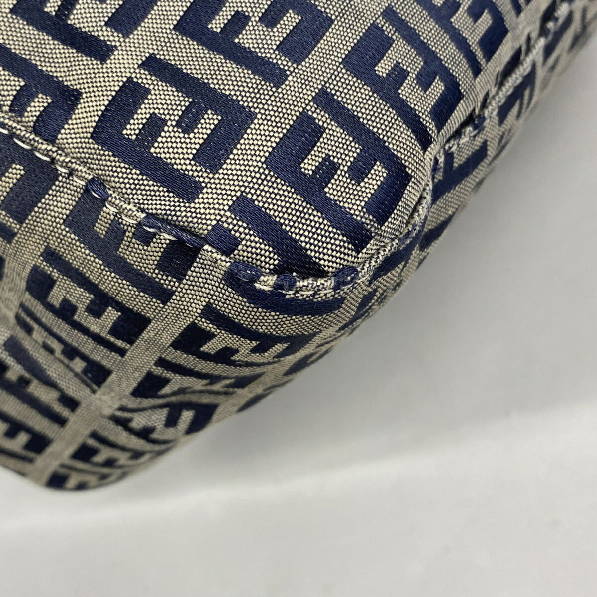 Fendi Navy Nylon Canvas Handbag (Pre-Owned)