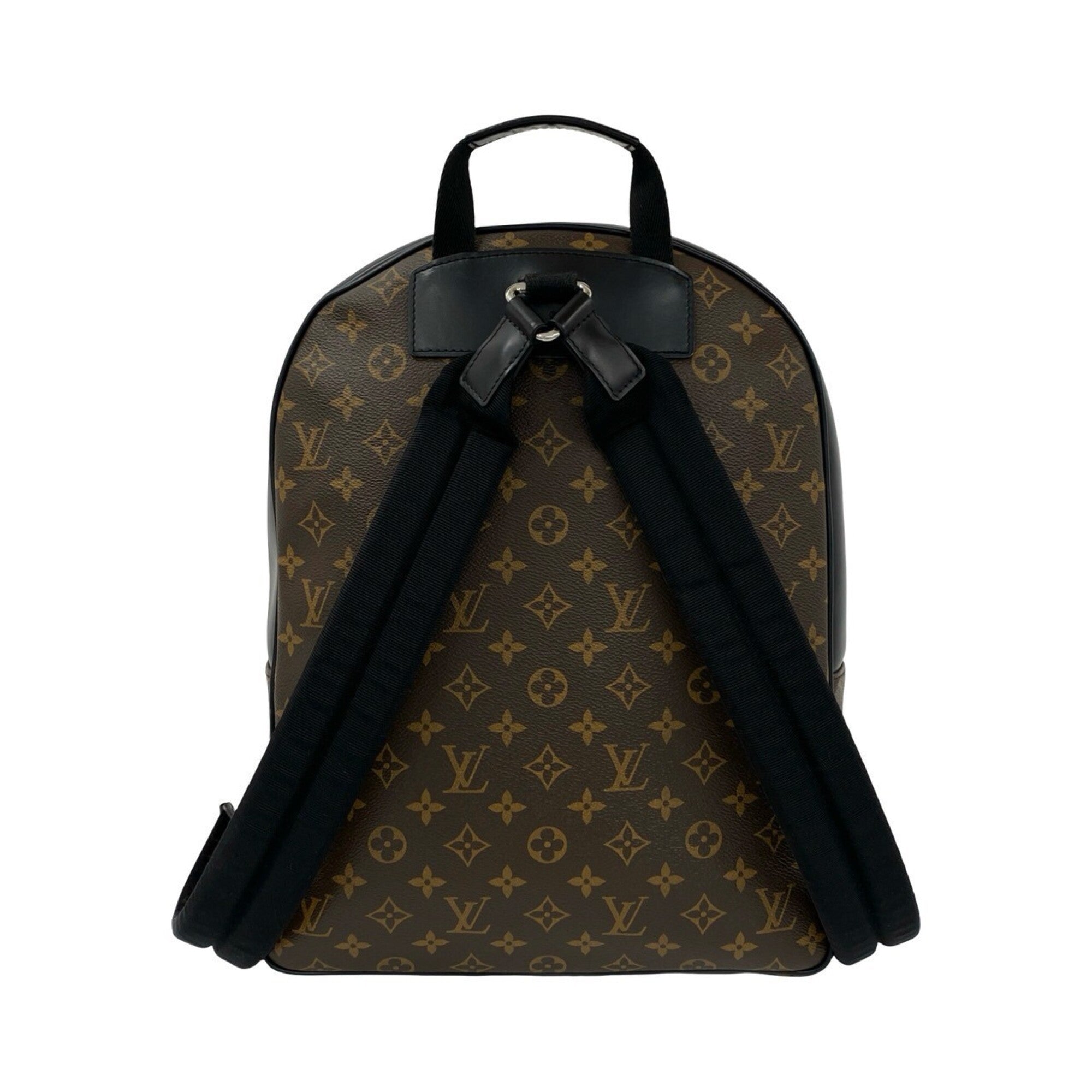 Louis Vuitton Black Brown Leather Pvc Backpack (Pre-Owned)