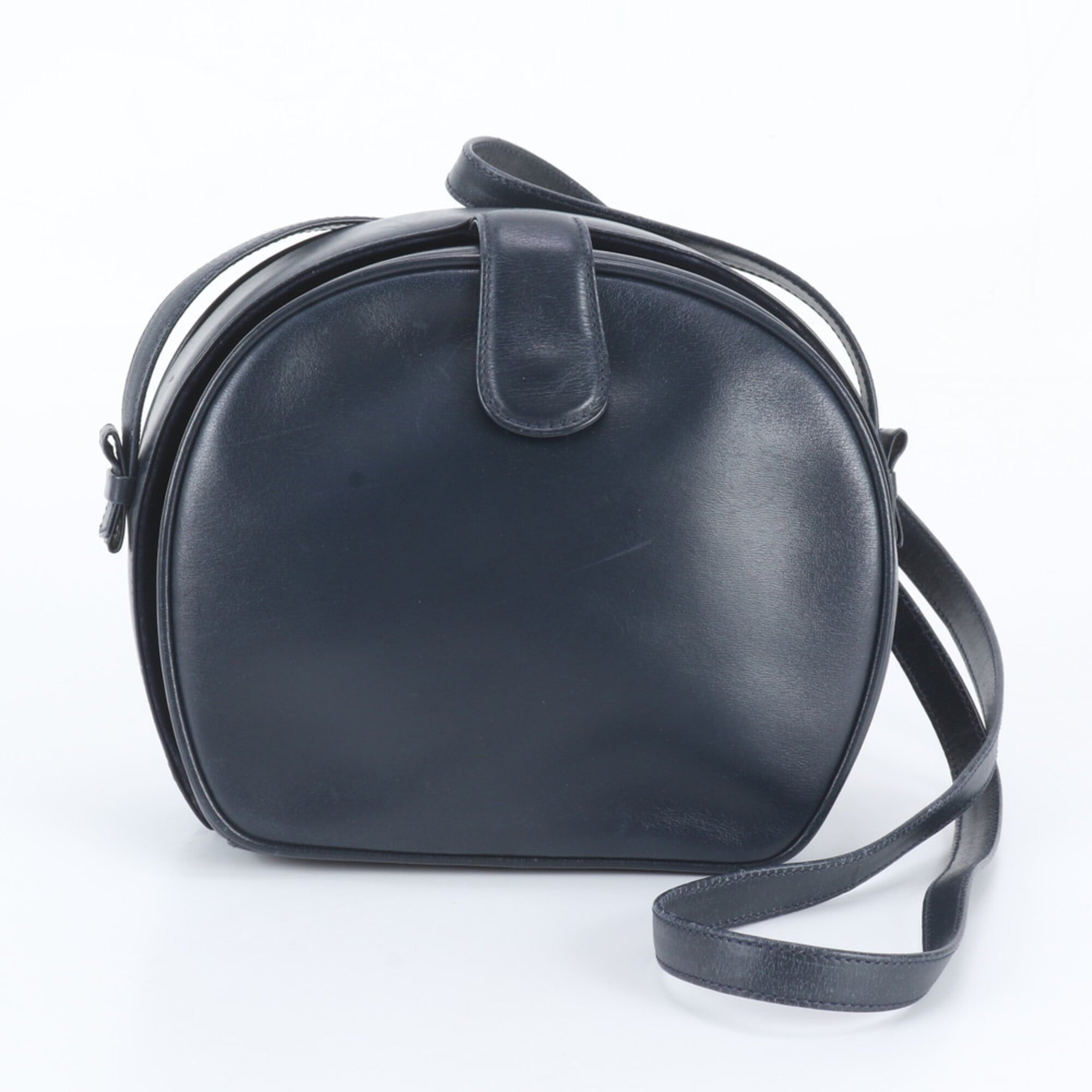Gucci Navy Leather Handbag Shoulder Bag (Pre-Owned)