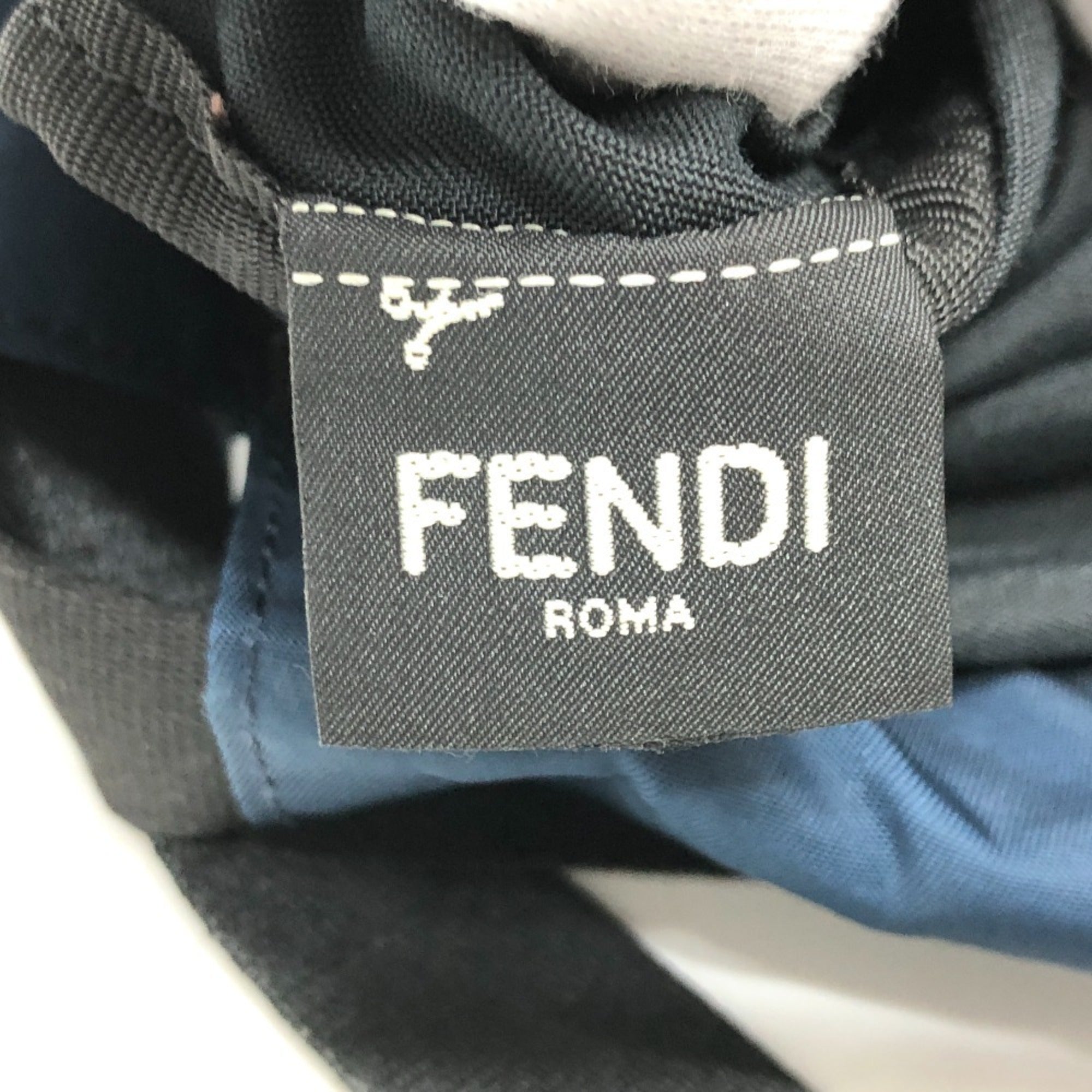 Fendi Zucca Navy Nylon Backpack (Pre-Owned)