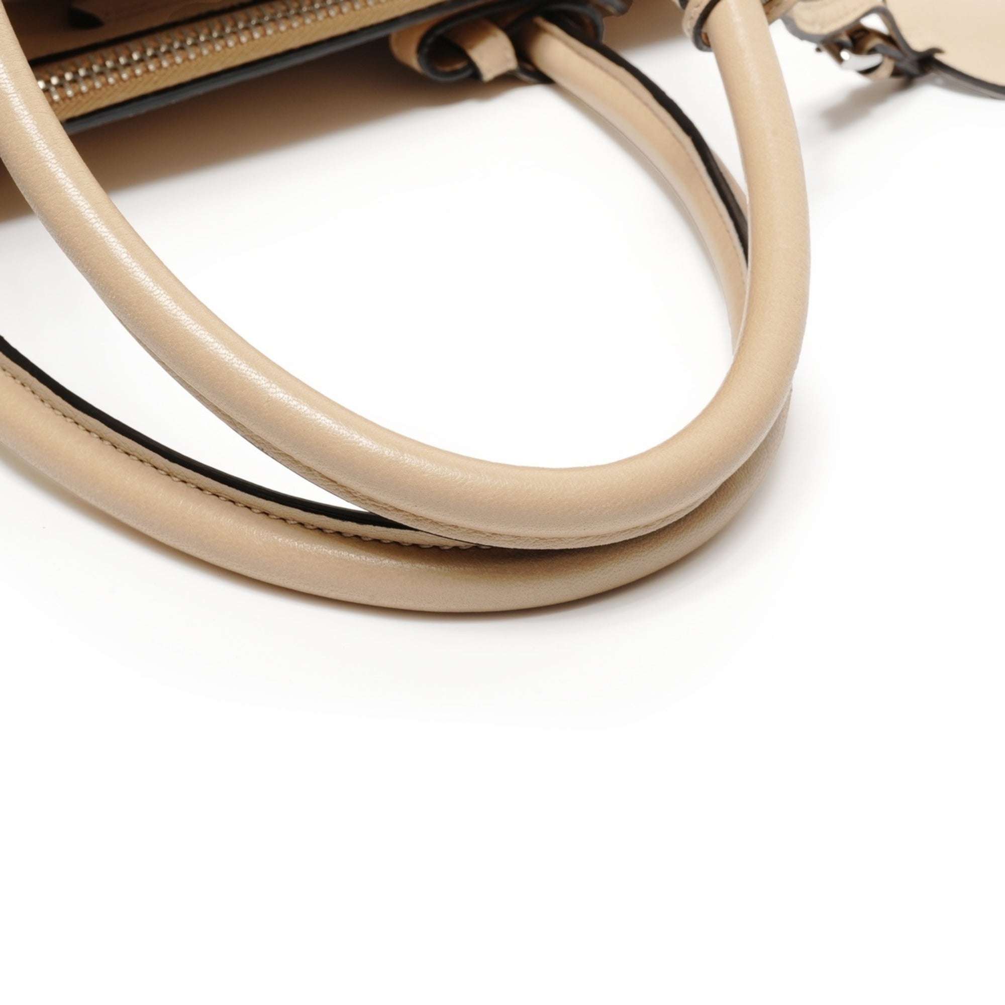 Prada Beige Leather Tote Bag (Pre-Owned)