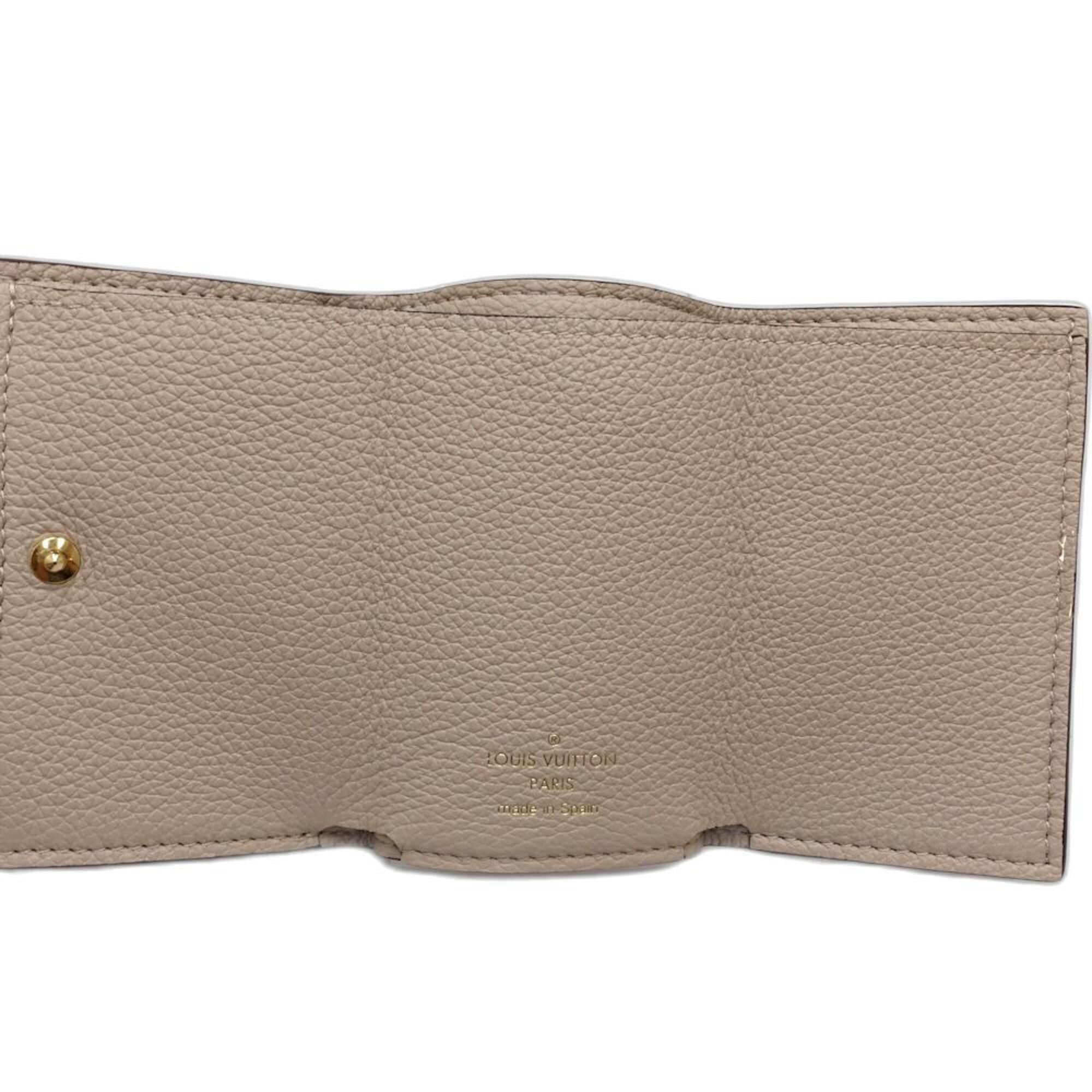 Louis Vuitton Grayish Leather Wallet (Tri-Fold) (Pre-Owned)
