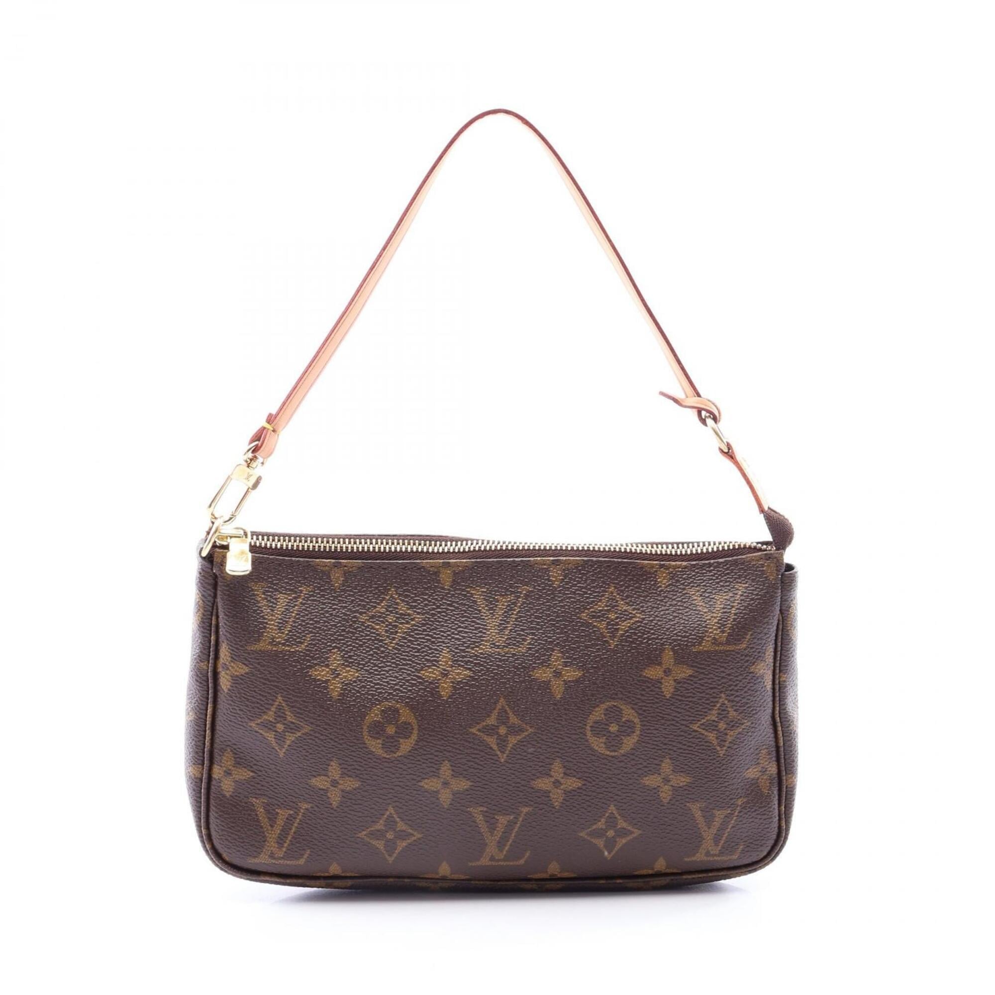 Louis Vuitton Brown Coated Canvas Leather Handbag (Pre-Owned)