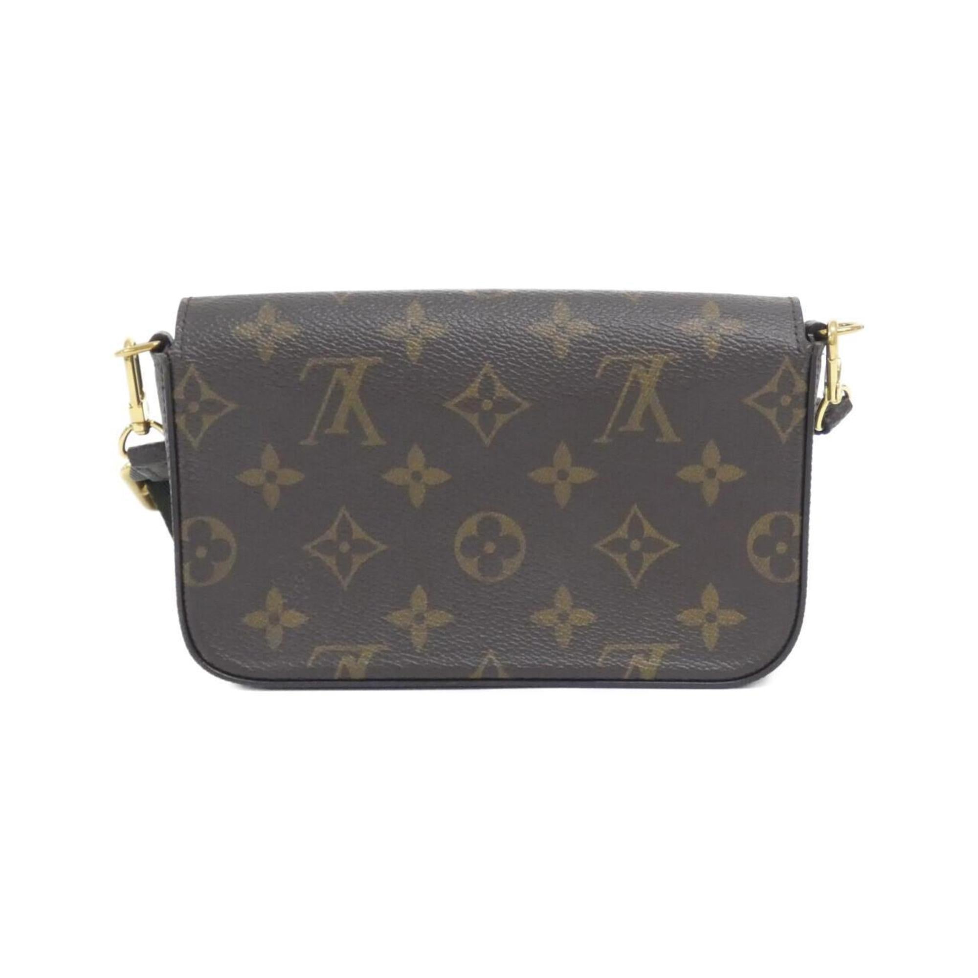 Louis Vuitton Khaki Marron Monogram Monogram Coated Canvas Pochette Pouch Shoulder Bag (Pre-Owned)