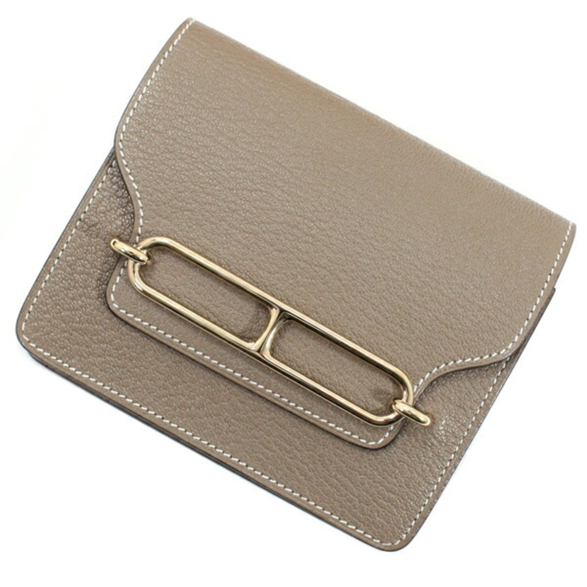Hermes Etoupe Gray Chevre Myzore Leather Wallet (Bi-Fold) (Pre-Owned)