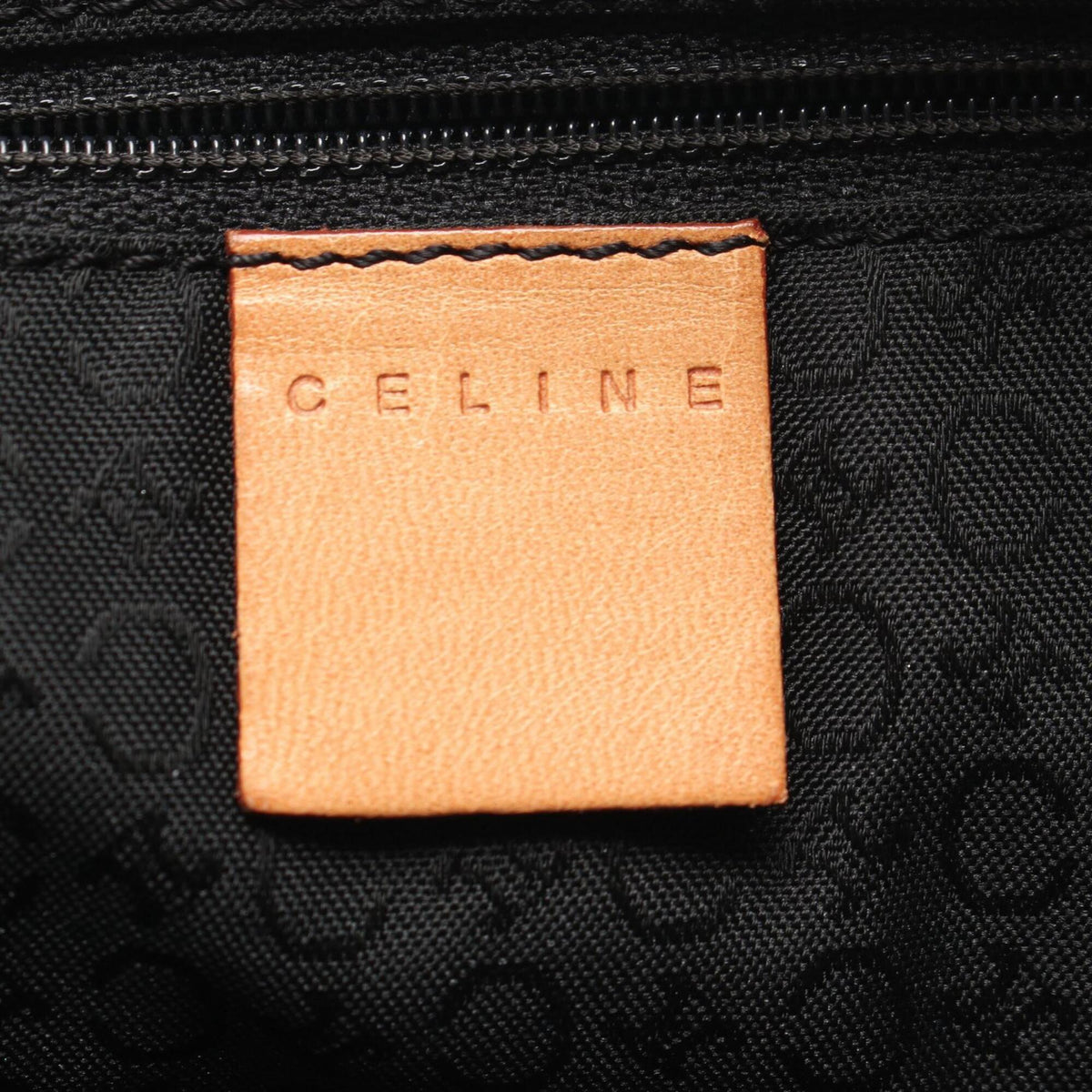 Celine Beige Black Suede Leather Handbag Shoulder Bag (Pre-Owned)
