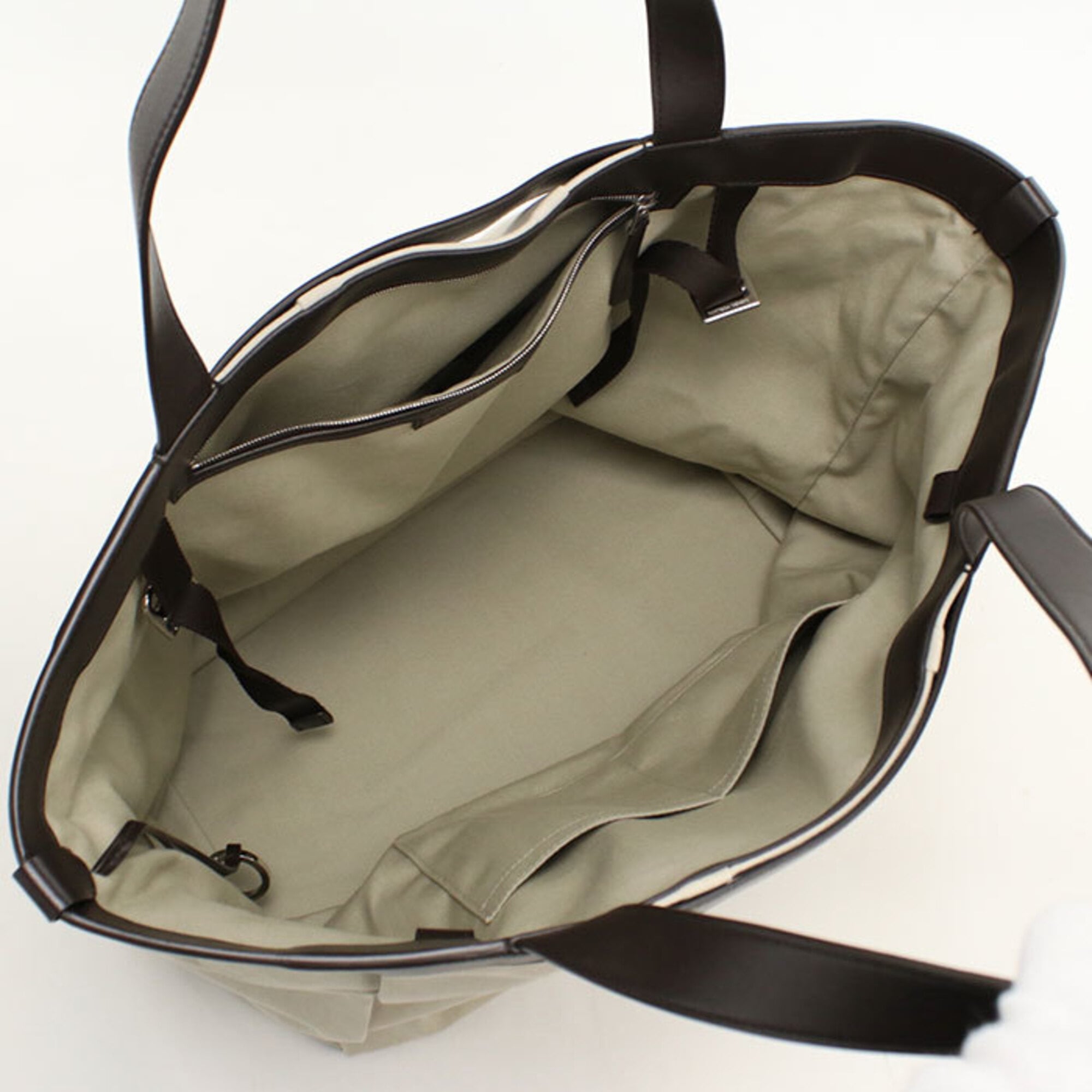 Bottega Veneta Ivory Canvas Tote Bag (Pre-Owned)