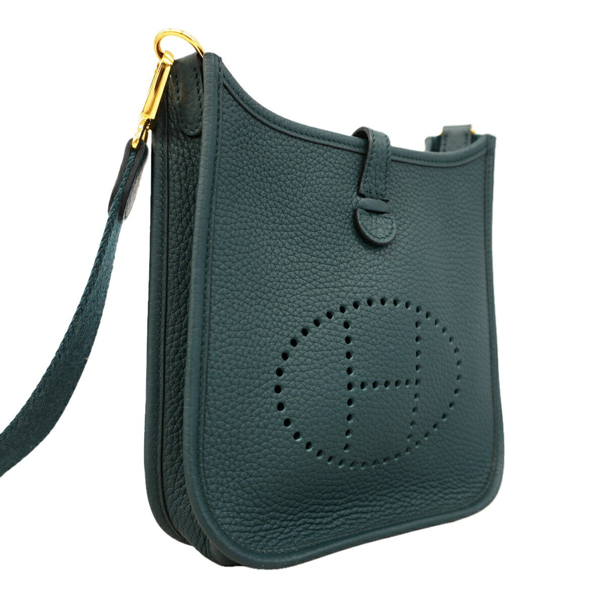 Hermes Blue Taurillon Clemence Leather Shoulder Bag (Pre-Owned)