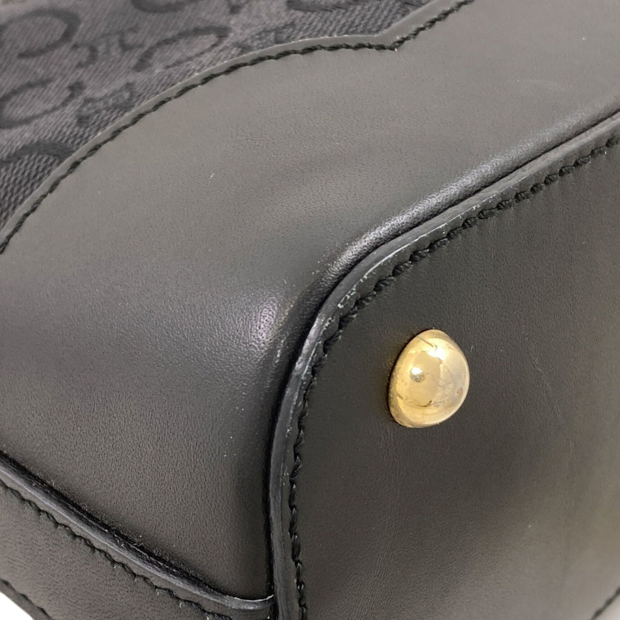 Celine Black Canvas Shoulder Bag (Pre-Owned)