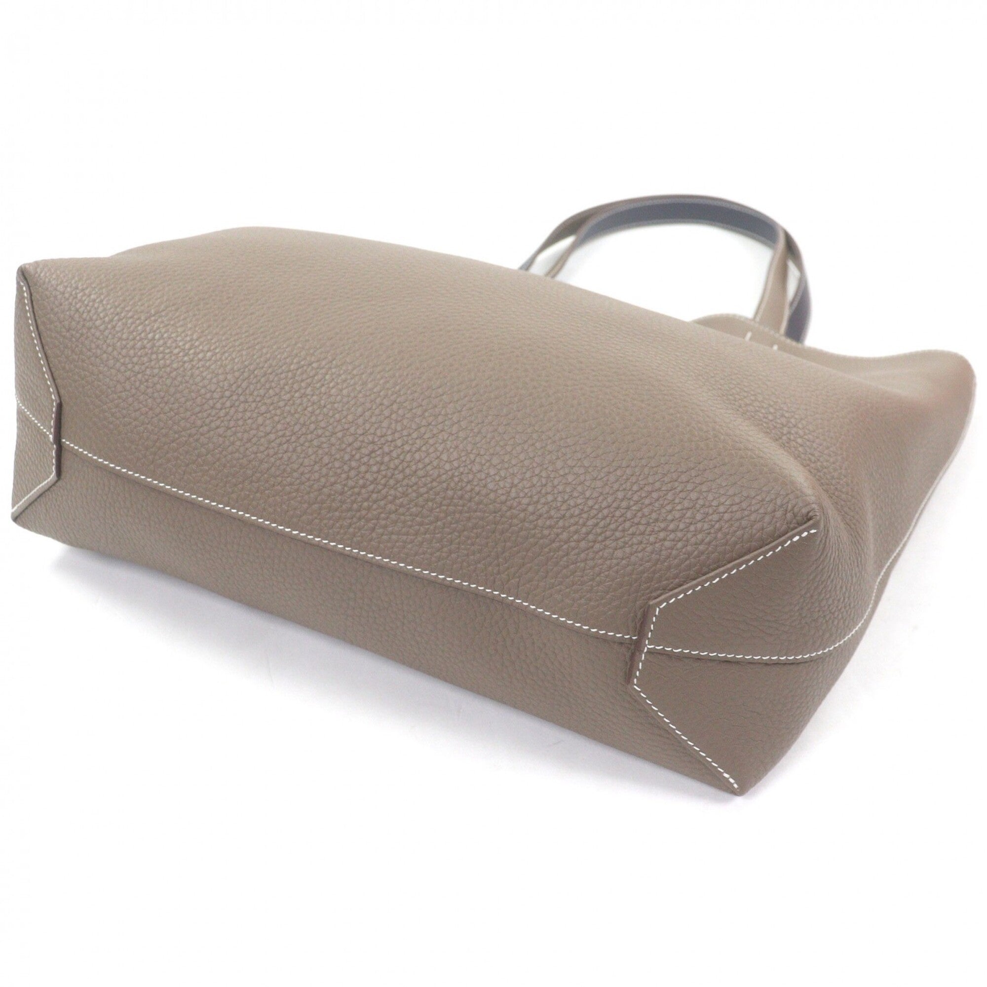 Hermes Blue Nuit Etoupe Gray Taurillon Clemence Leather (Pre-Owned)